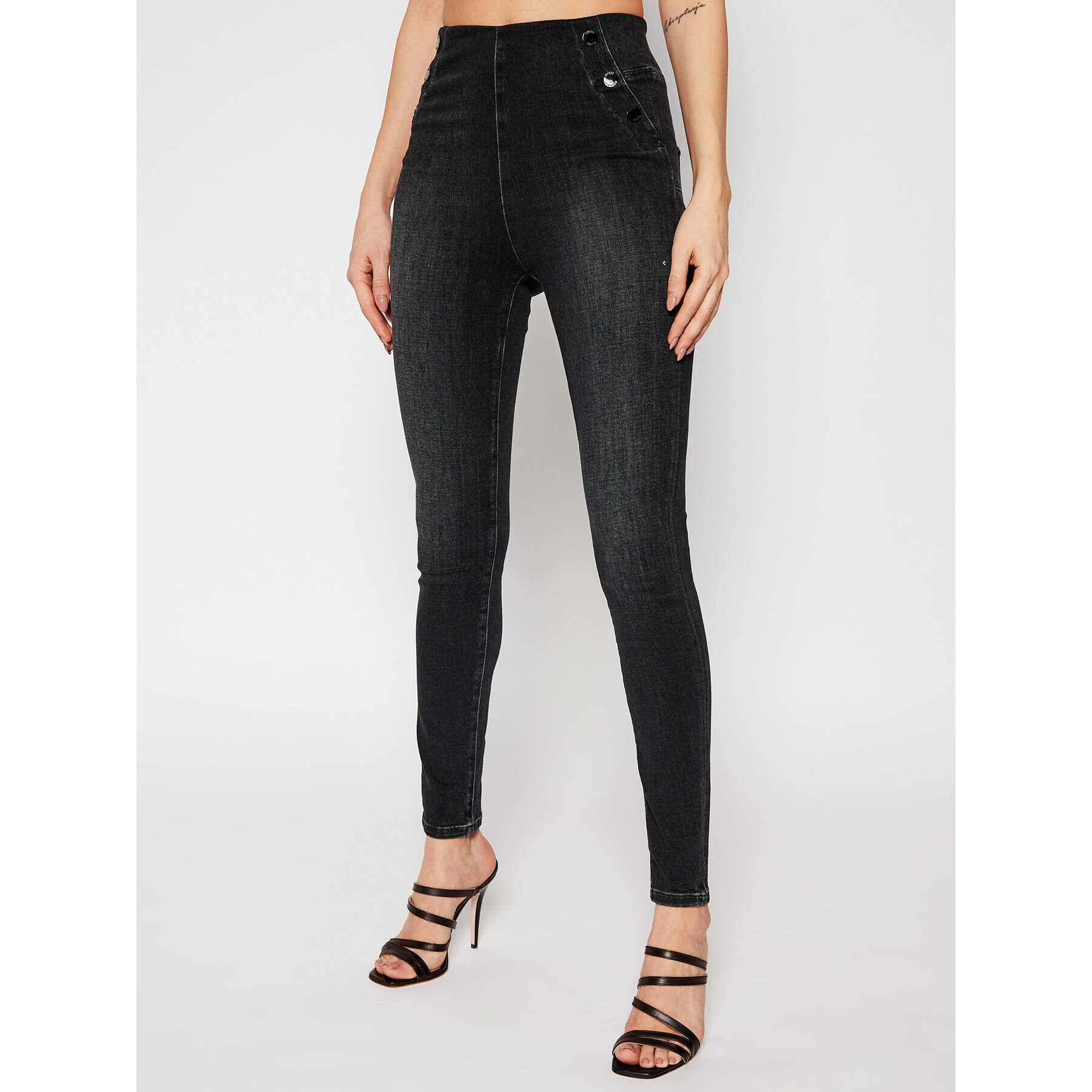 Guess Дънки тип Slim Fit W1RA56 D4AQ1 Черен Slim Fit - Pepit.bg