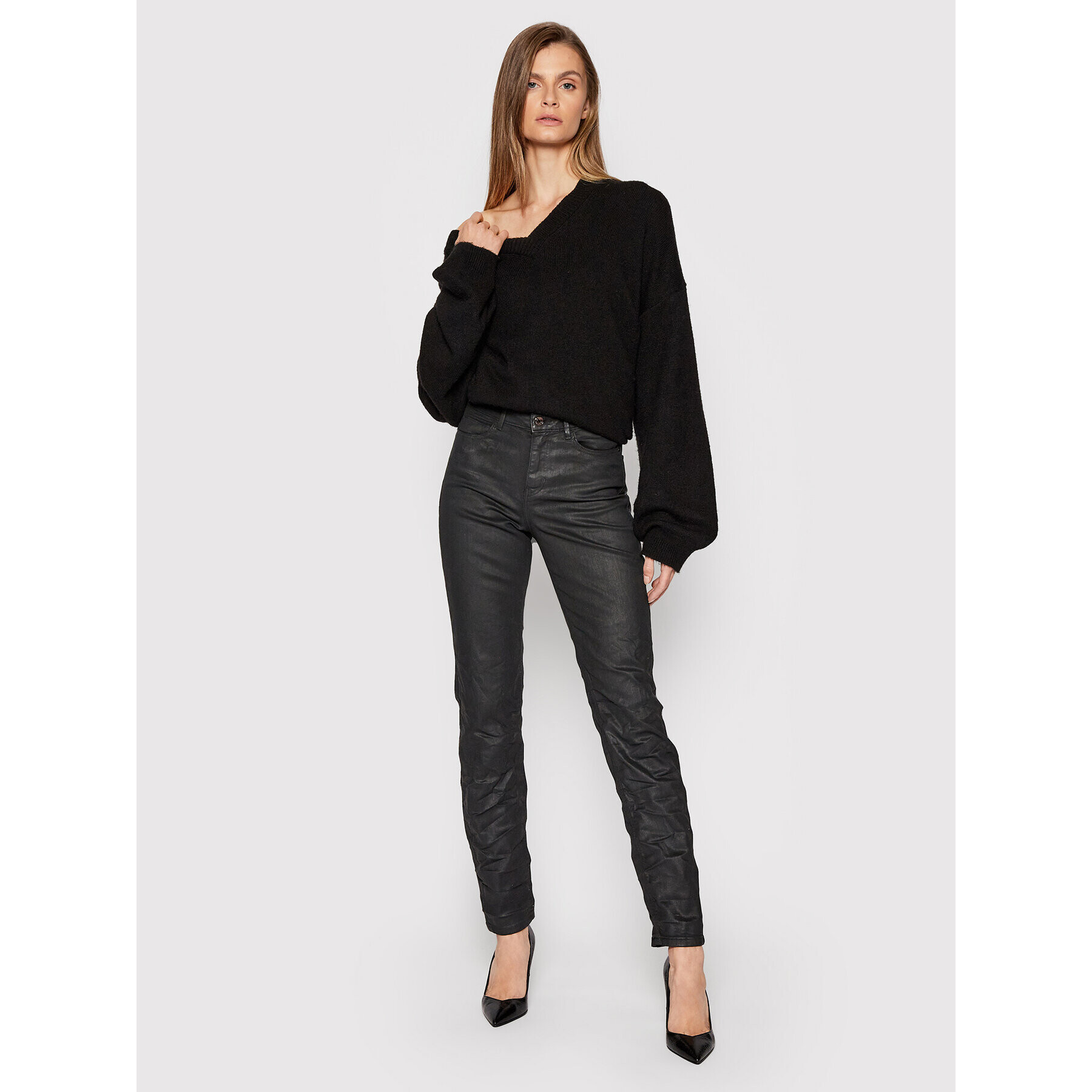 Guess Дънки 1981 W1BA46 D4H91 Черен Skinny Fit - Pepit.bg