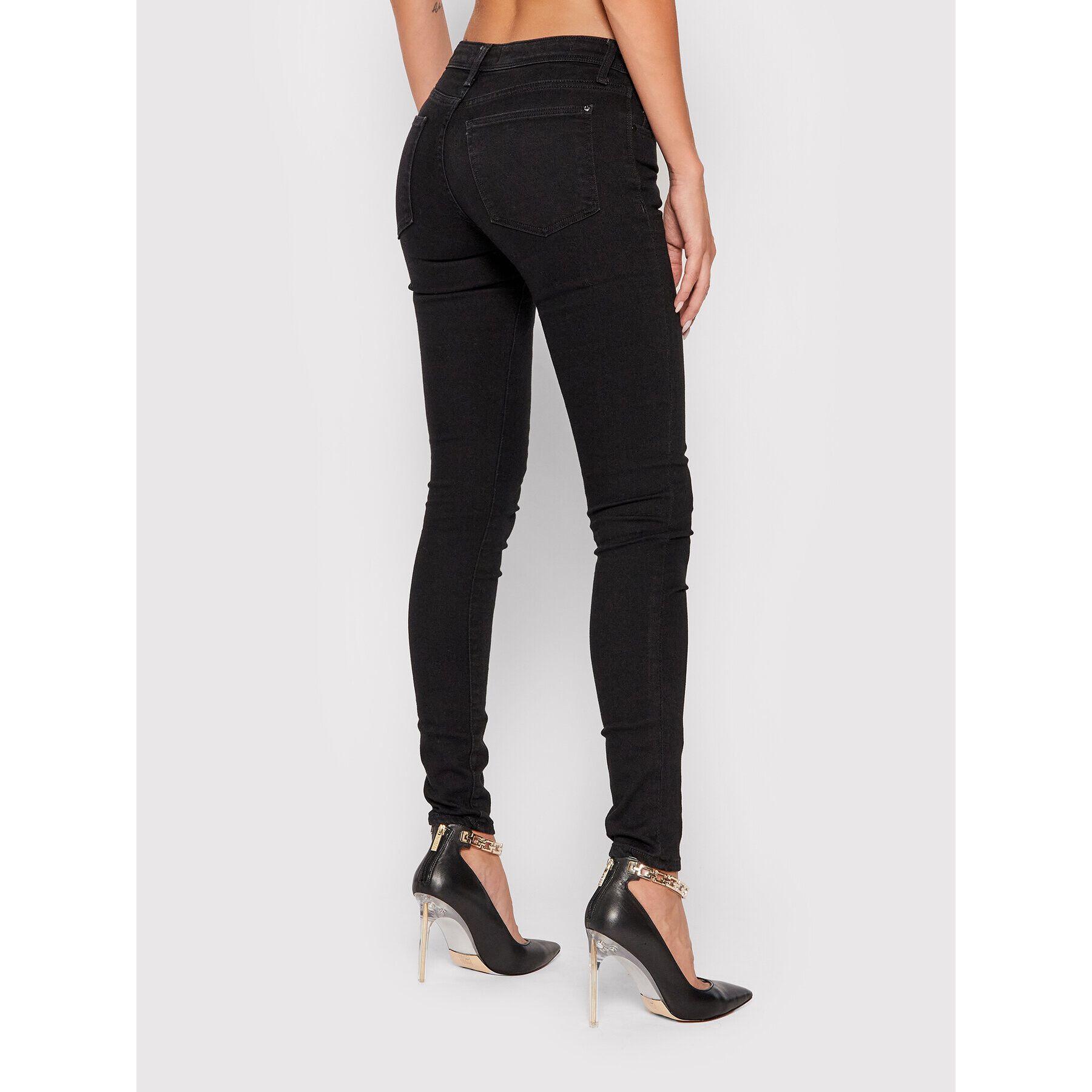 Guess Дънки W1BAB2 D4F511 Черен Skinny Fit - Pepit.bg