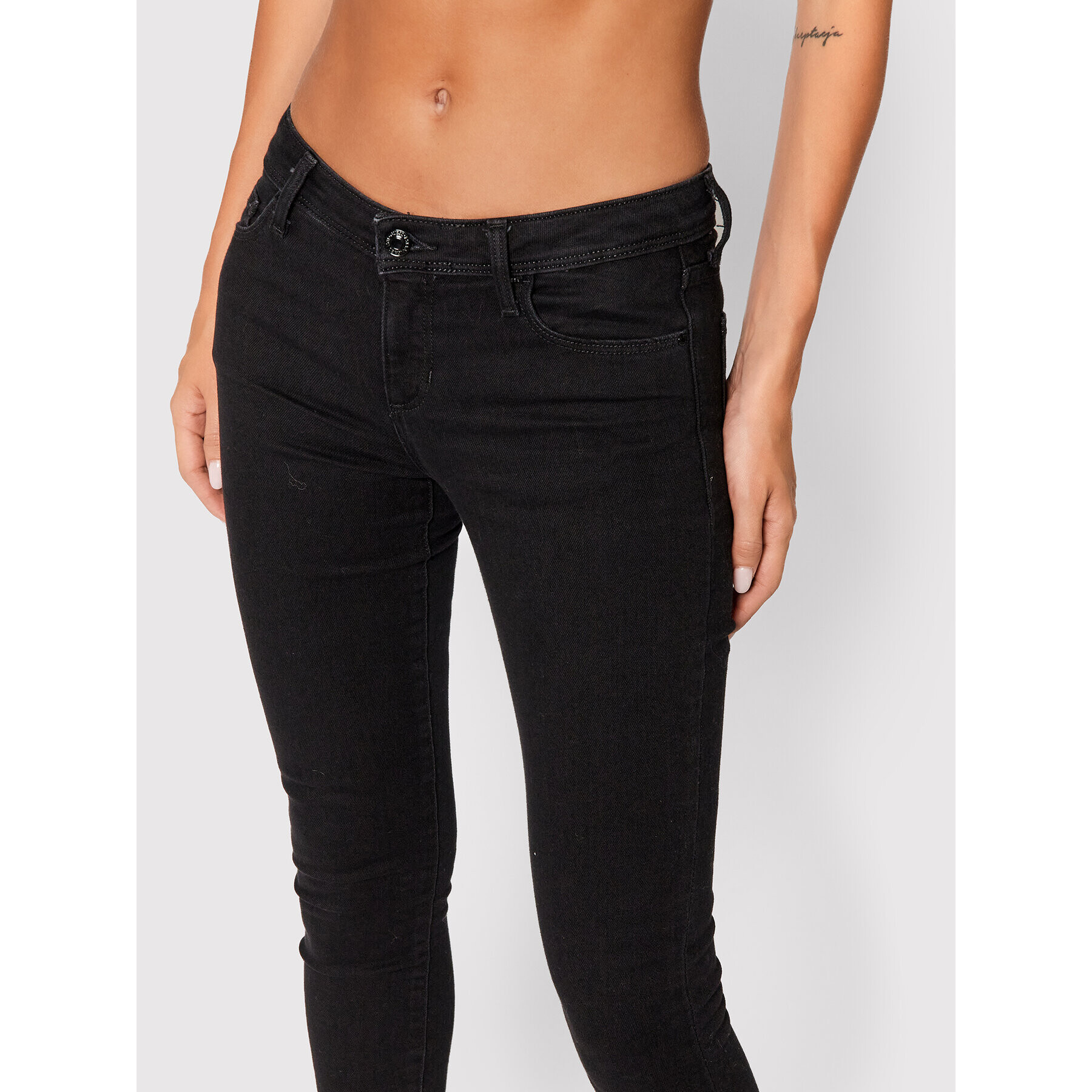 Guess Дънки W1BAB2 D4F511 Черен Skinny Fit - Pepit.bg