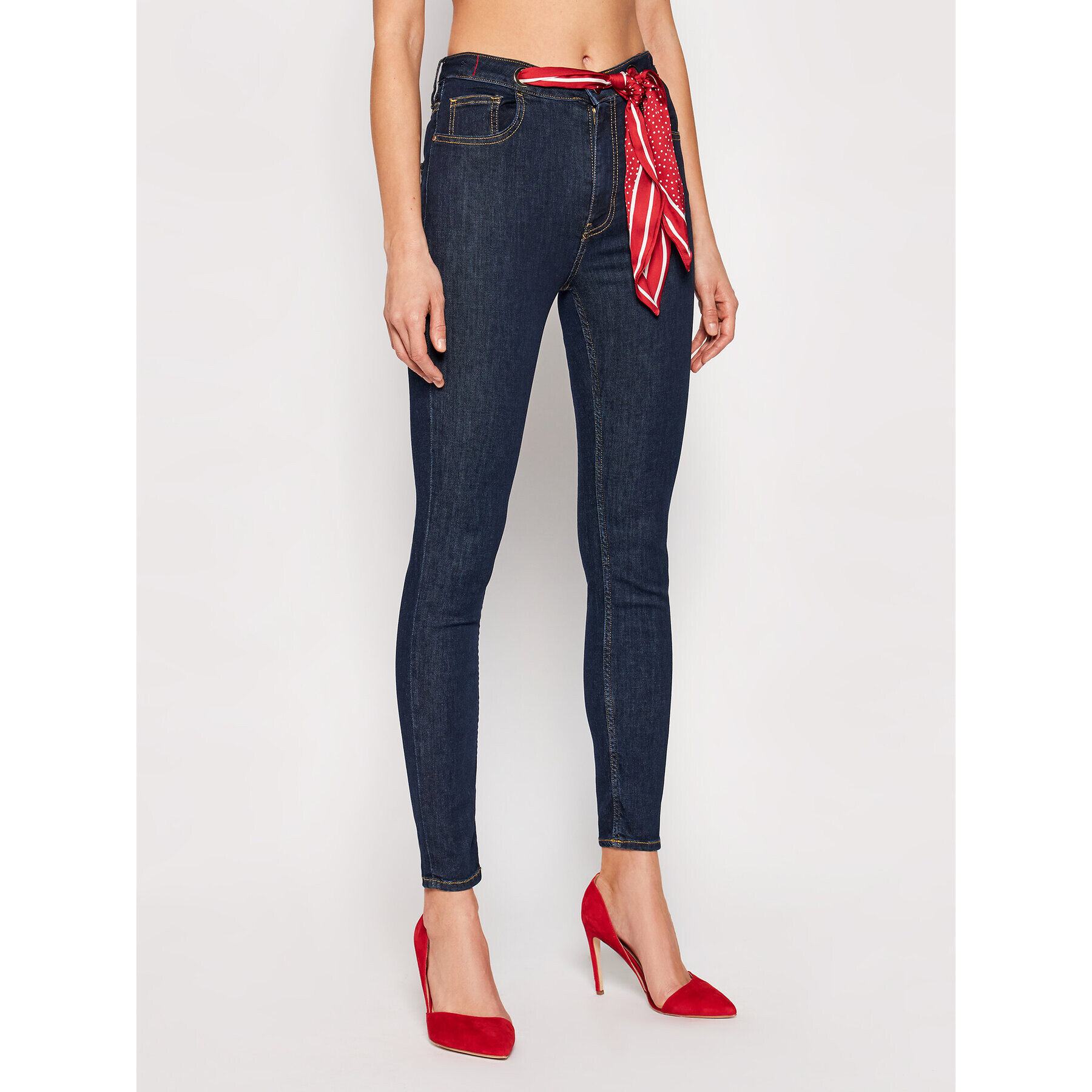 Guess Дънки W1GA36 D4CS1 Тъмносин Skinny Fit - Pepit.bg