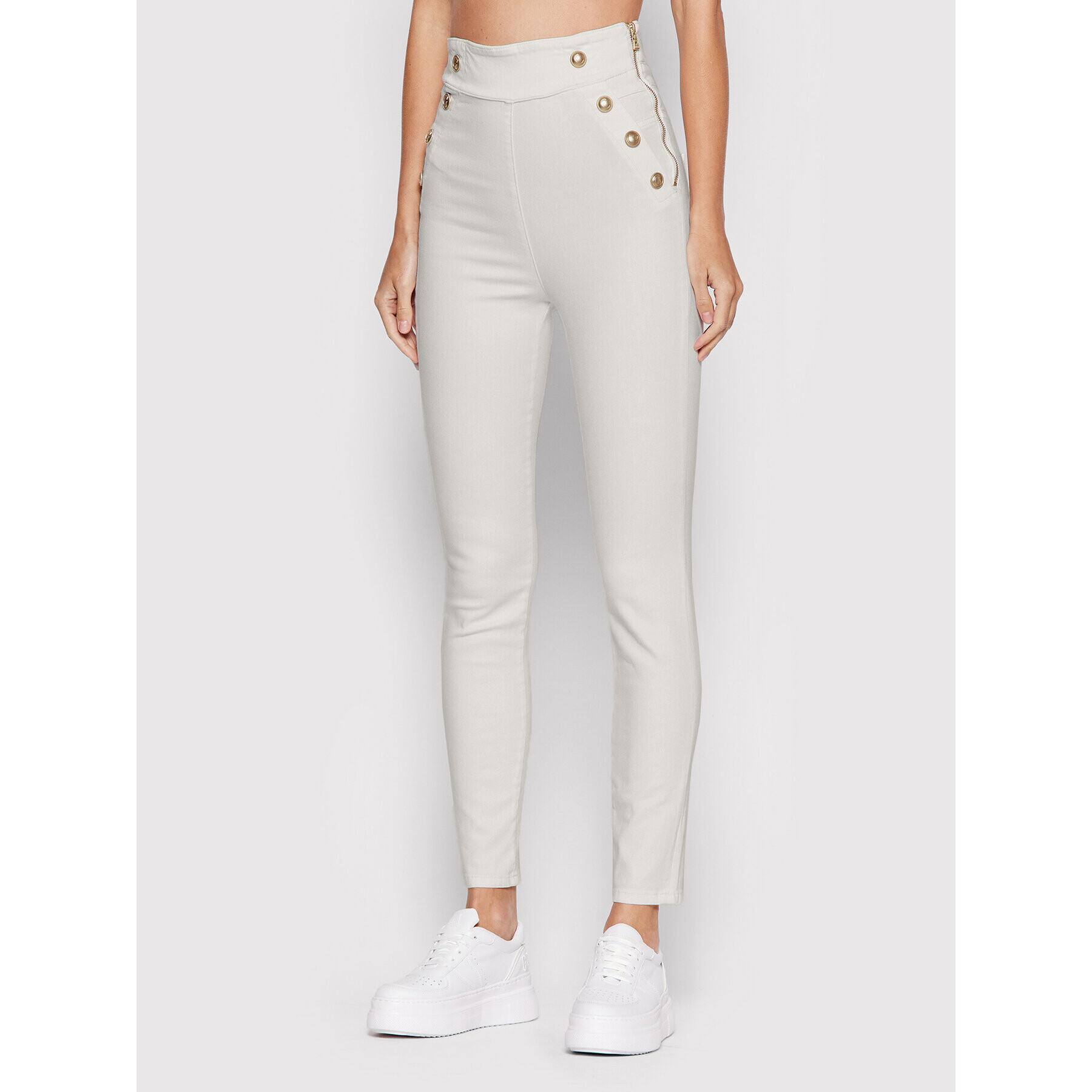 Guess Дънки W2GA71 D4DN1 Бял Skinny Fit - Pepit.bg