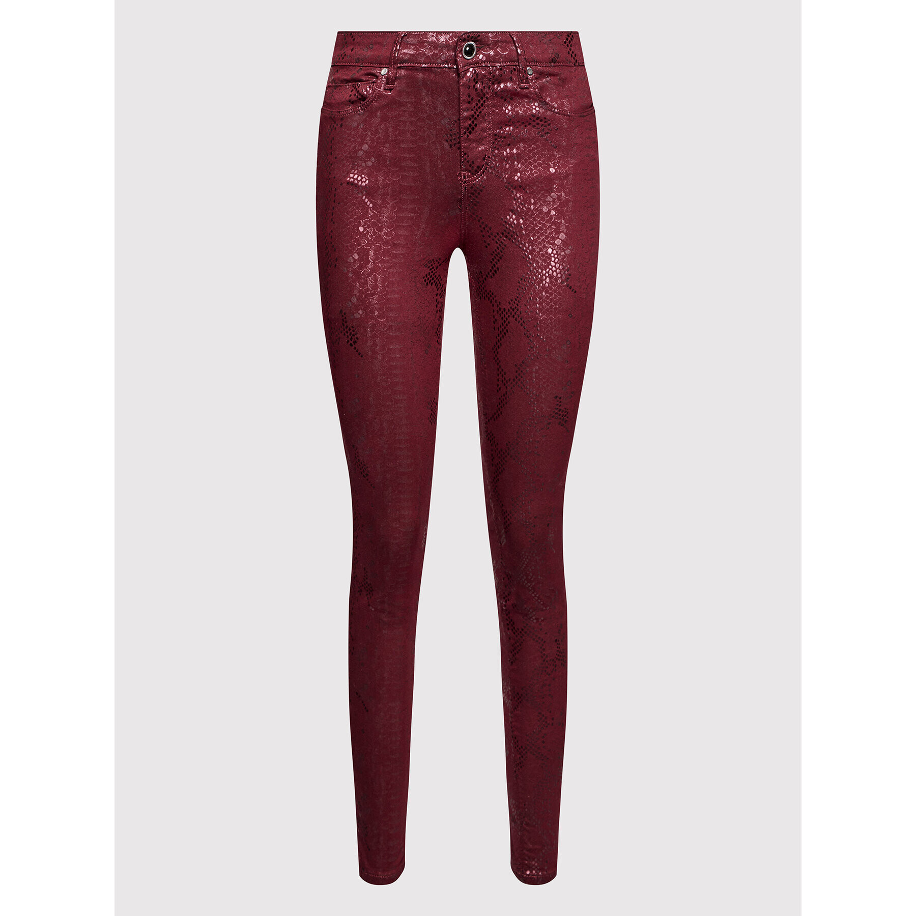 Guess Дънки W2RA46 WE641 Бордо Skinny Fit - Pepit.bg