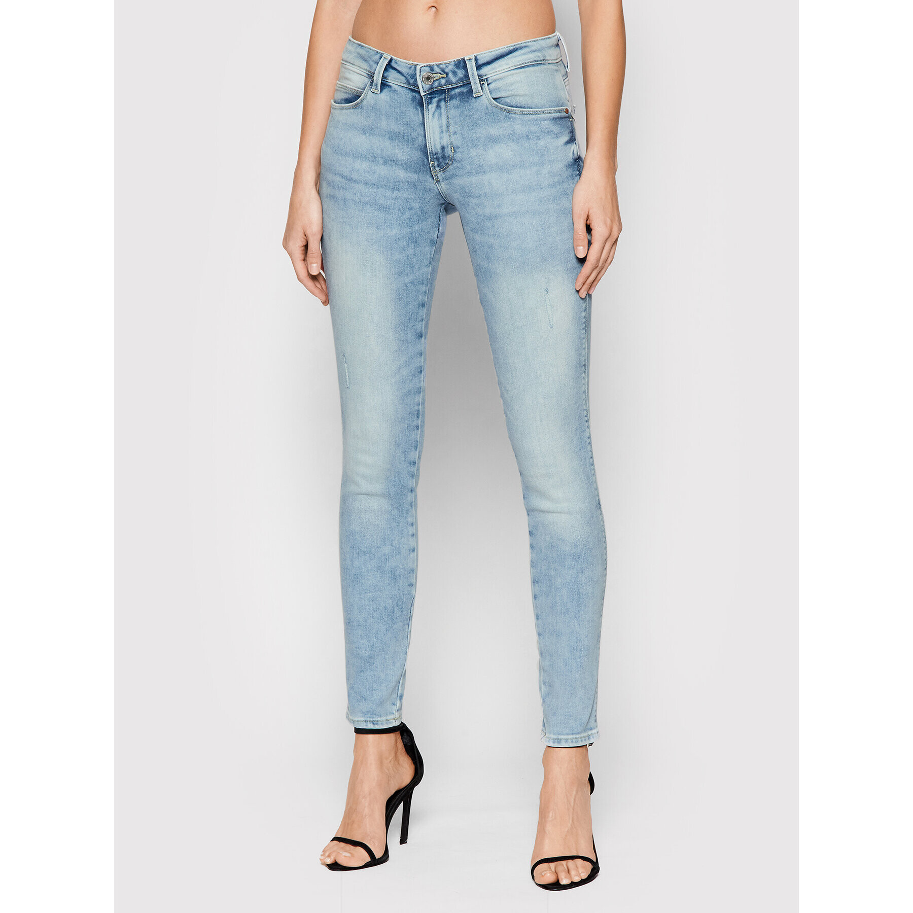 Guess Дънки W2RAJ2 D4KJ2 Син Skinny Fit - Pepit.bg