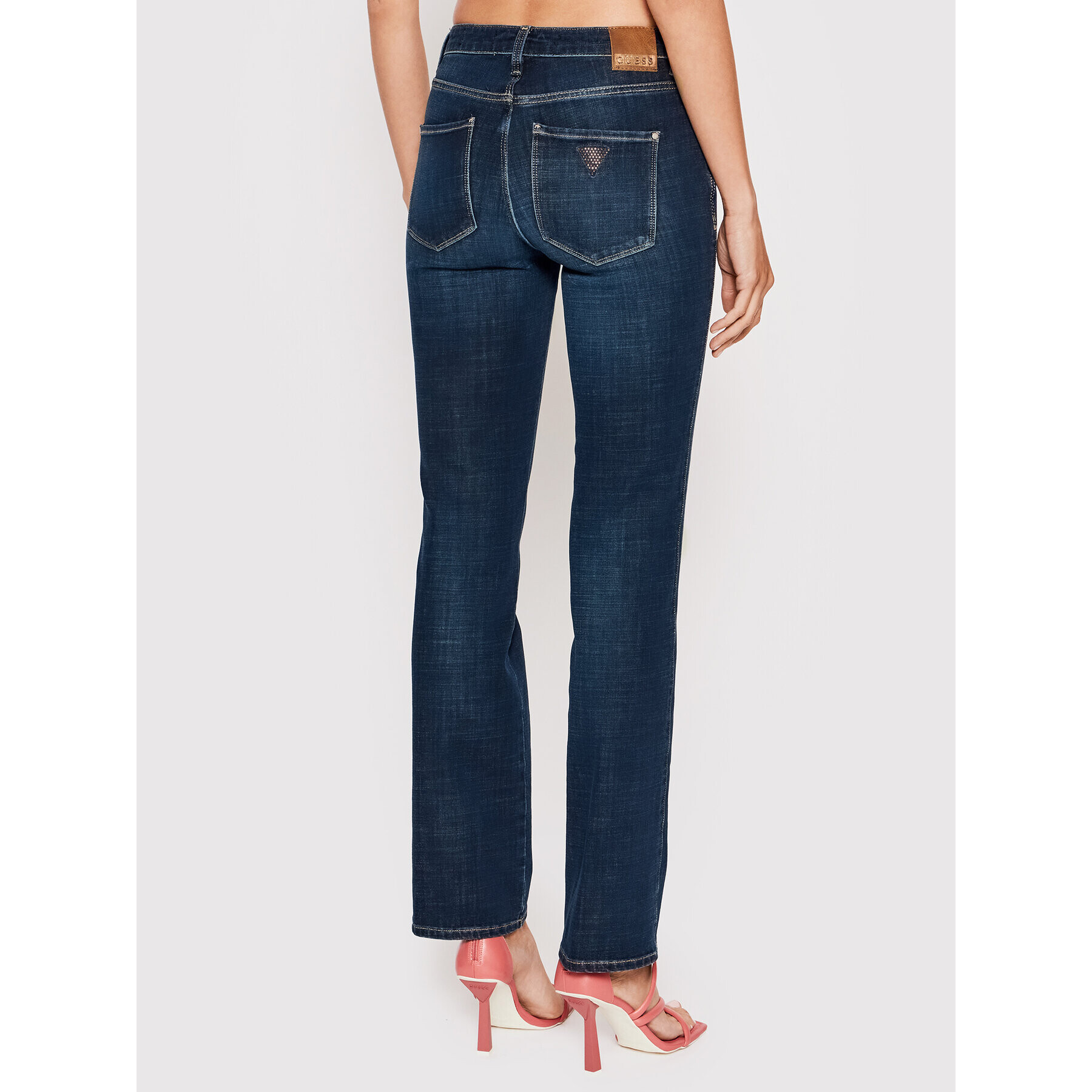 Guess Дънки W2YA15 D4PM3 Тъмносин Straight Fit - Pepit.bg