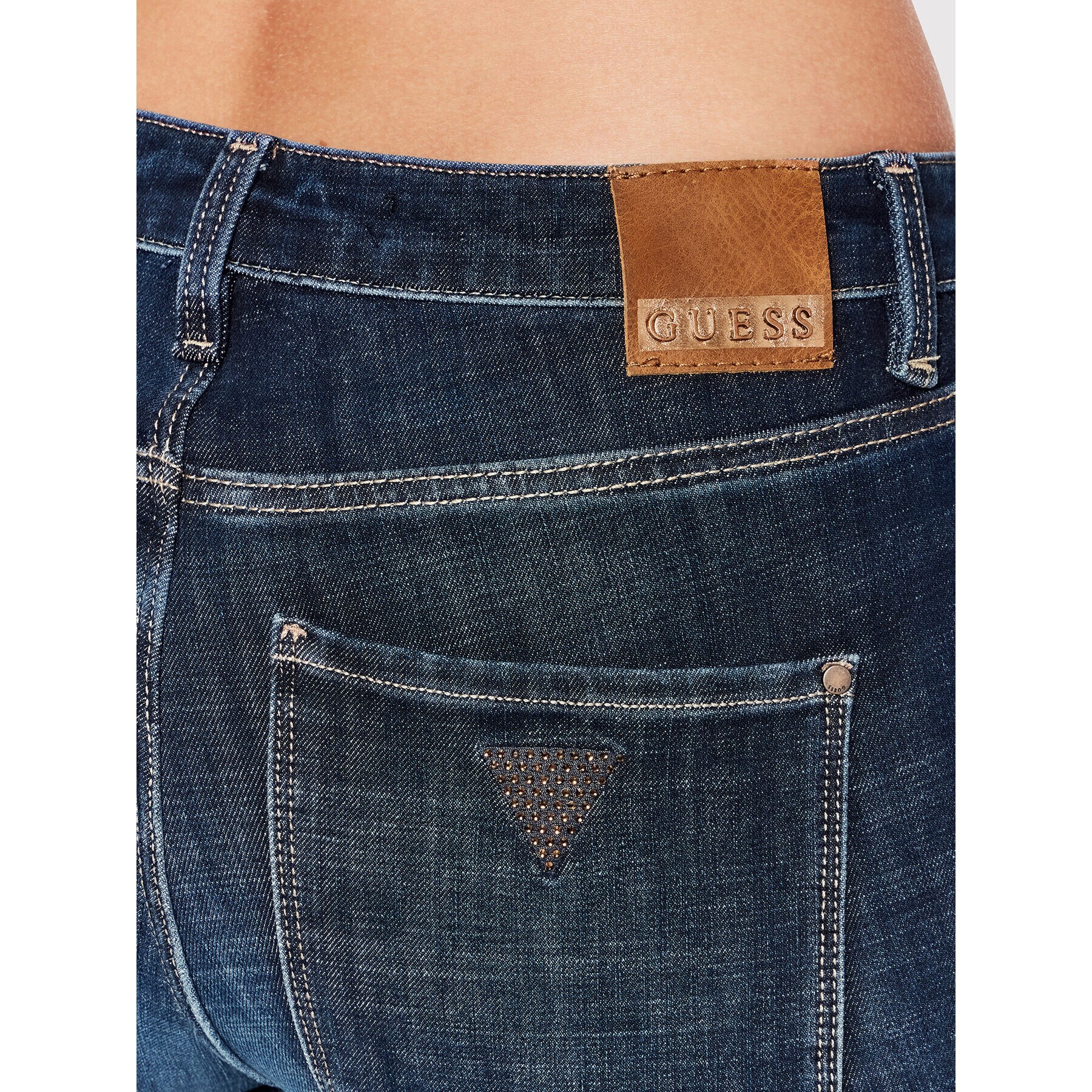 Guess Дънки W2YA15 D4PM3 Тъмносин Straight Fit - Pepit.bg
