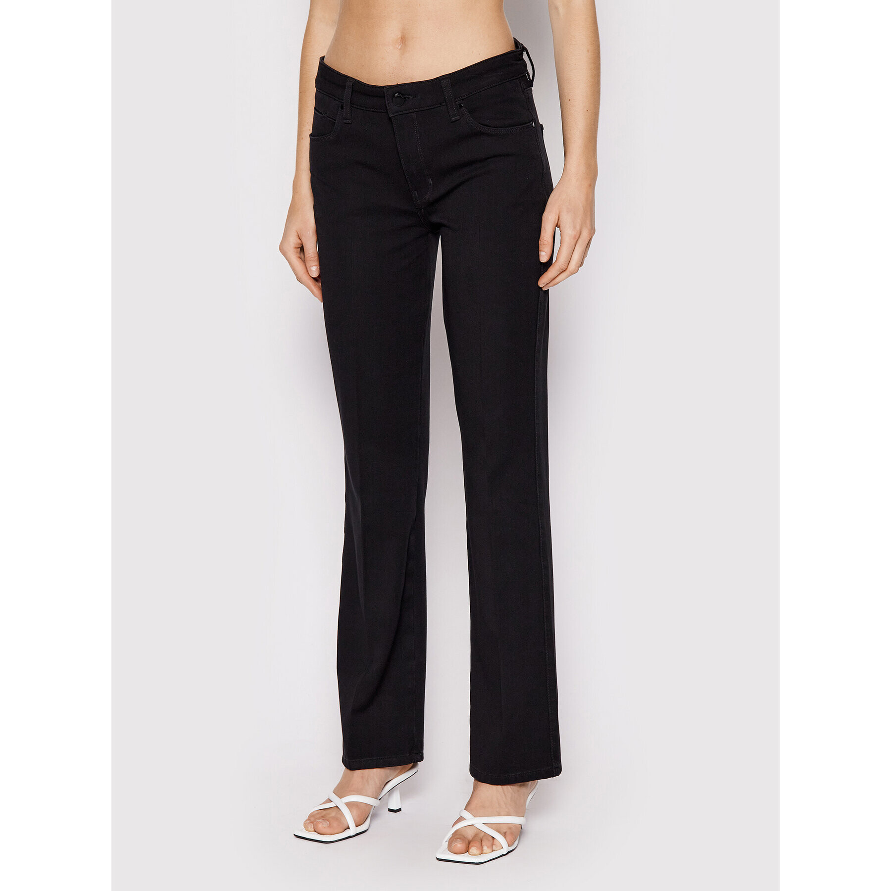 Guess Дънки W2YA15 D4PP1 Черен Sexy Straight Fit - Pepit.bg