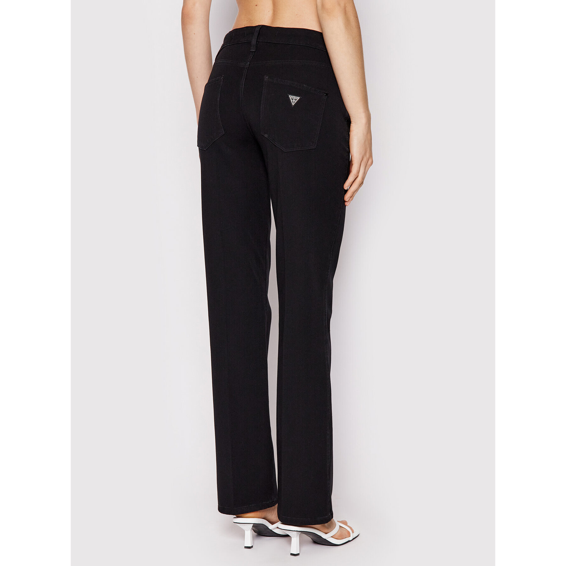 Guess Дънки W2YA15 D4PP1 Черен Sexy Straight Fit - Pepit.bg