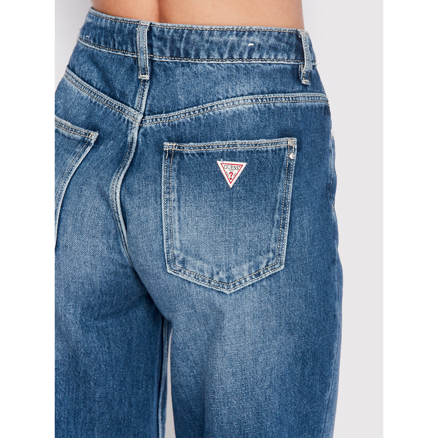 Guess Дънки W2YA21 D4PX1 Син Mom Fit - Pepit.bg