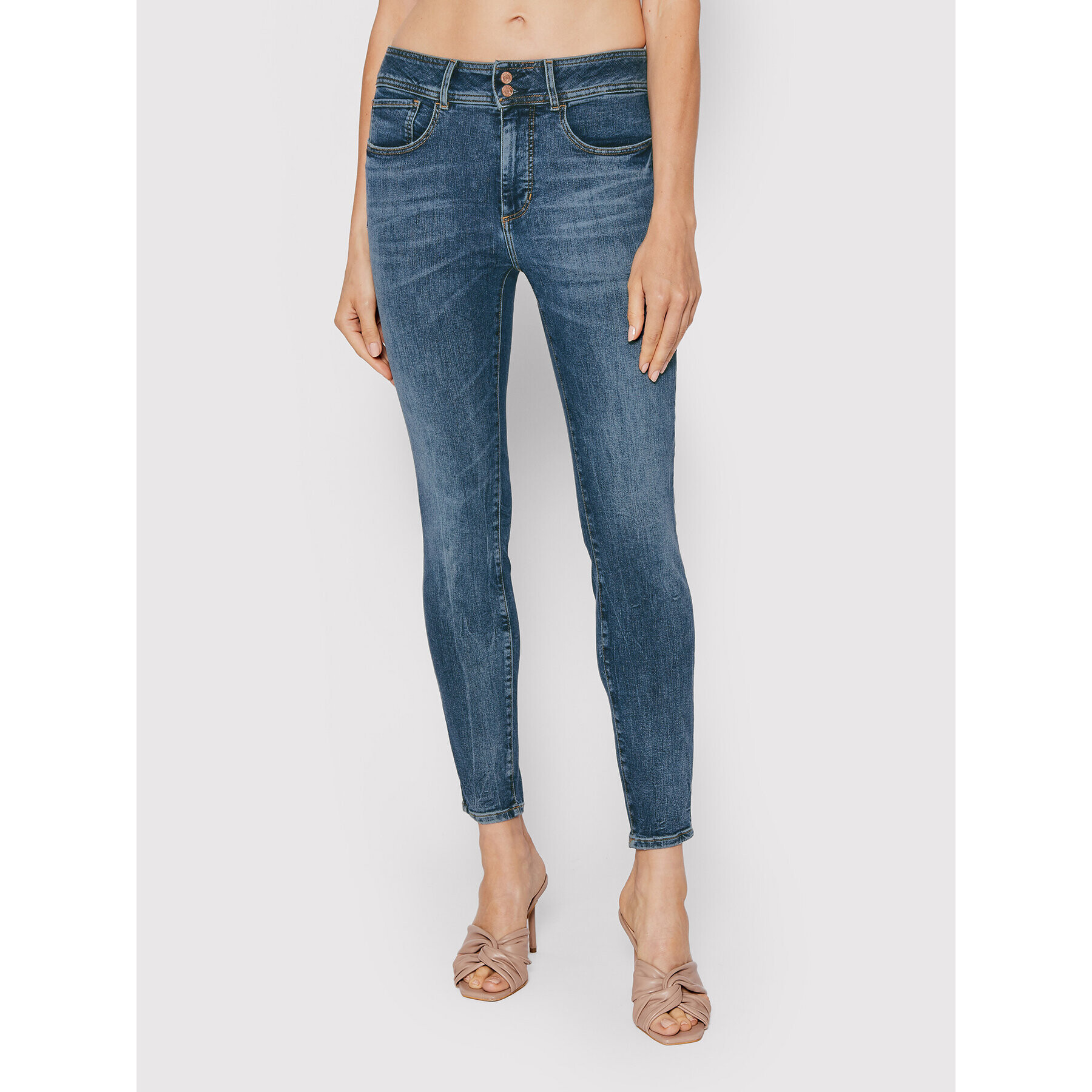 Guess Дънки W2YA34 D4Q02 Син Skinny Fit - Pepit.bg