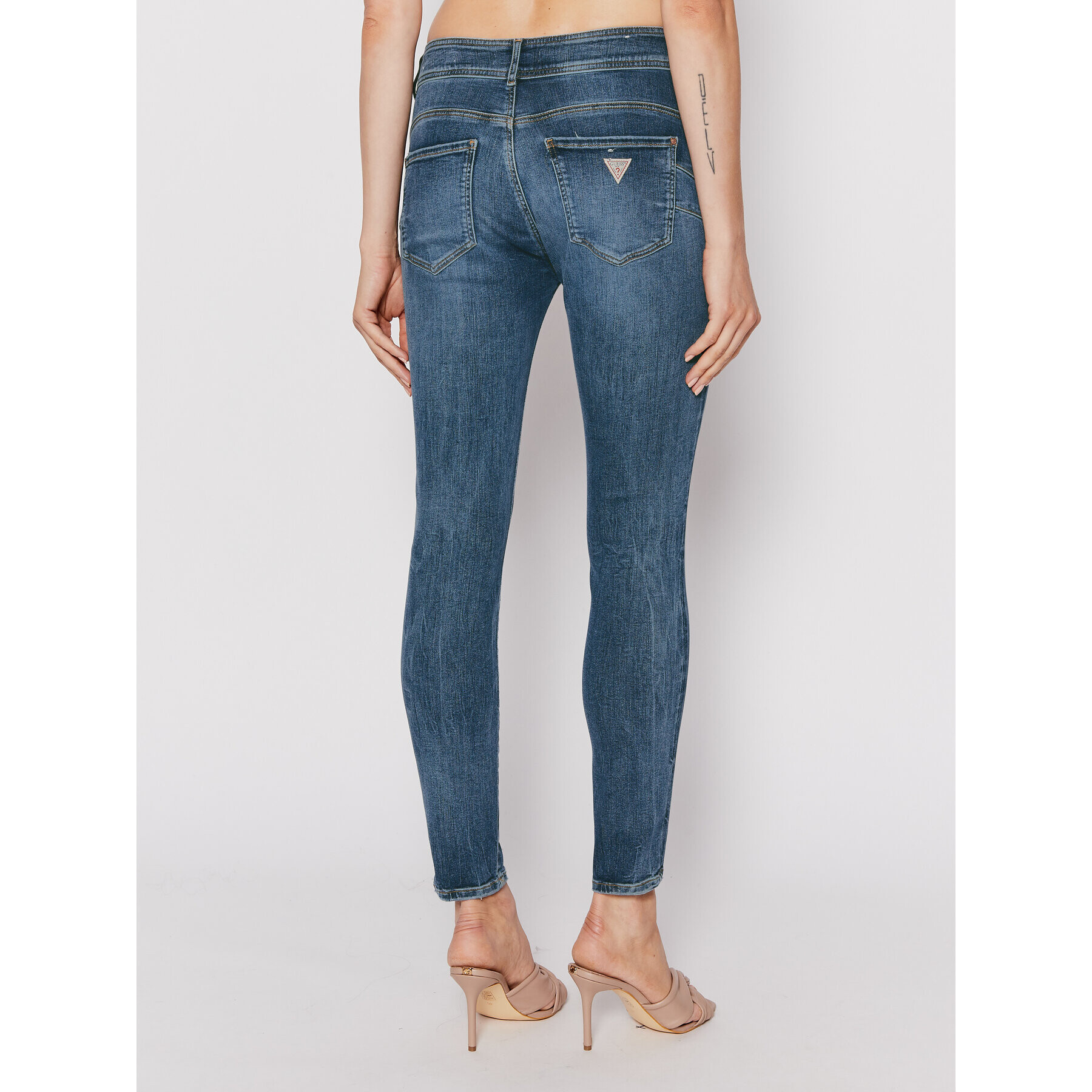 Guess Дънки W2YA34 D4Q02 Син Skinny Fit - Pepit.bg