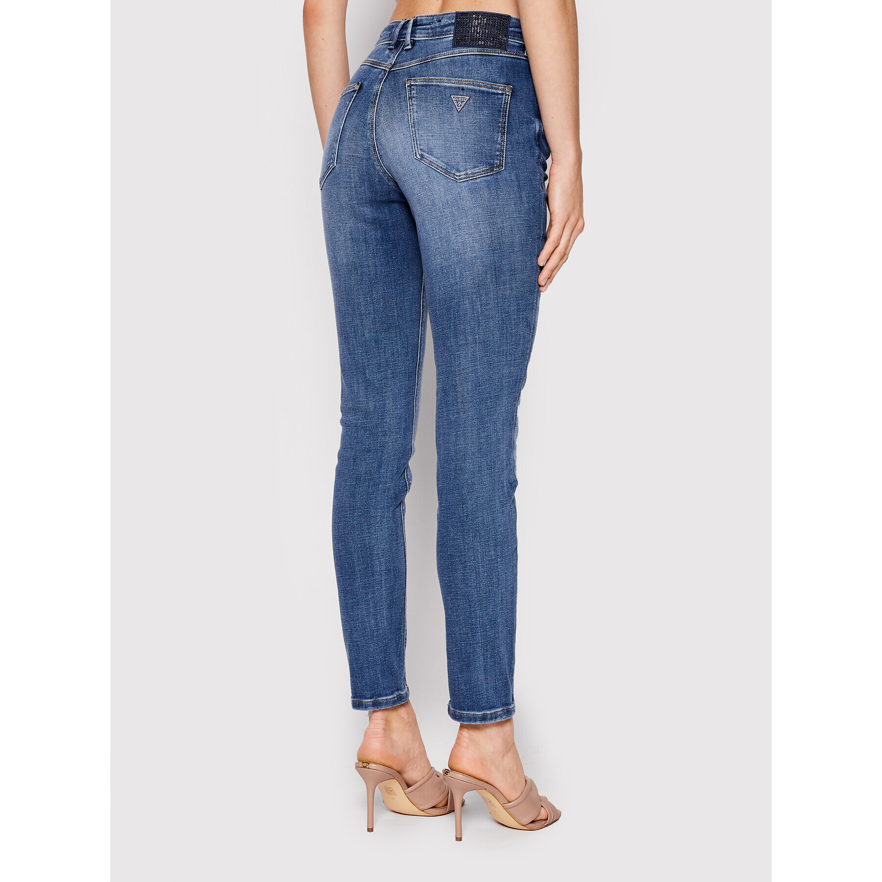 Guess Дънки W2YA46 D4H15 Син Skinny Fit - Pepit.bg