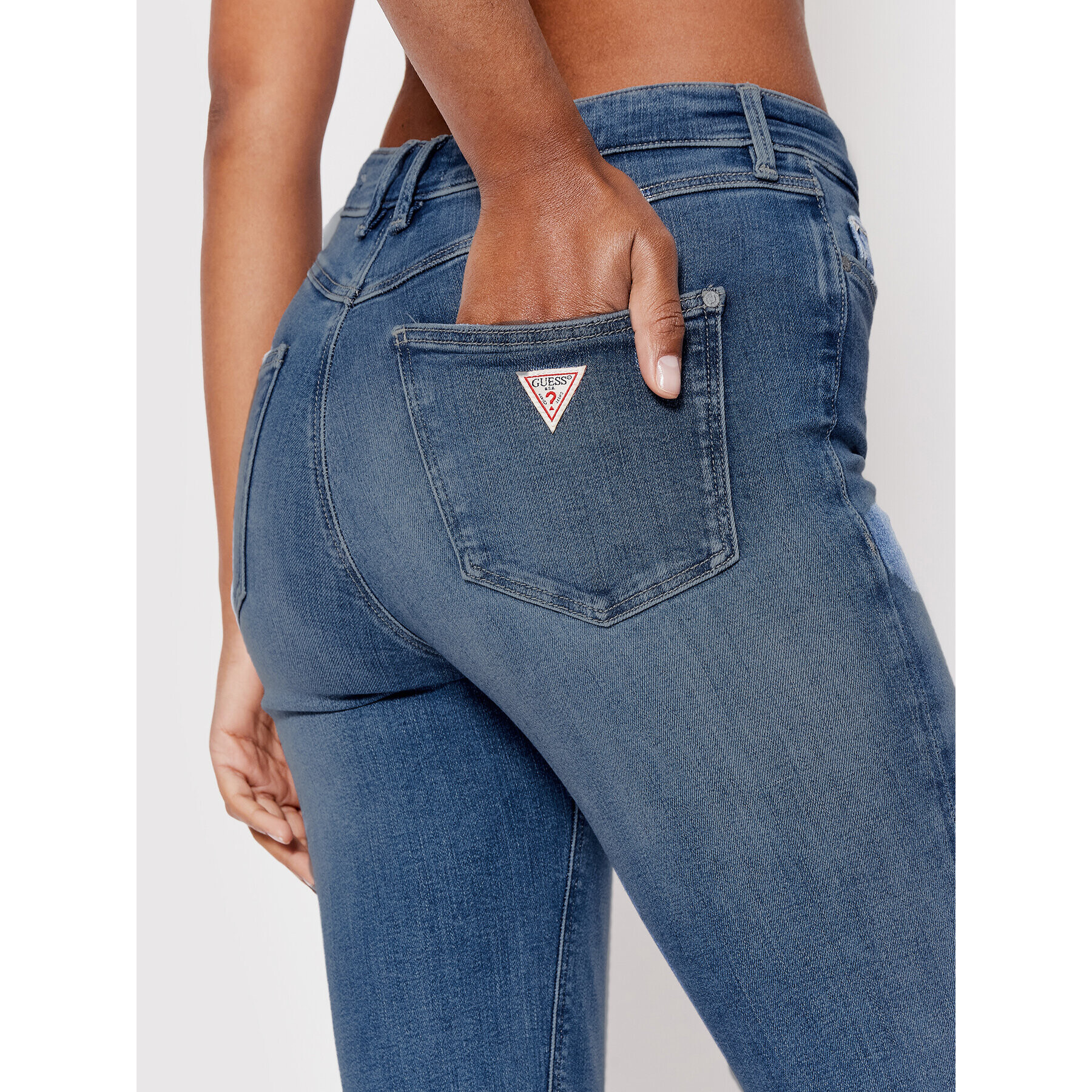 Guess Дънки W2YA46 D4Q01 Син Skinny Fit - Pepit.bg