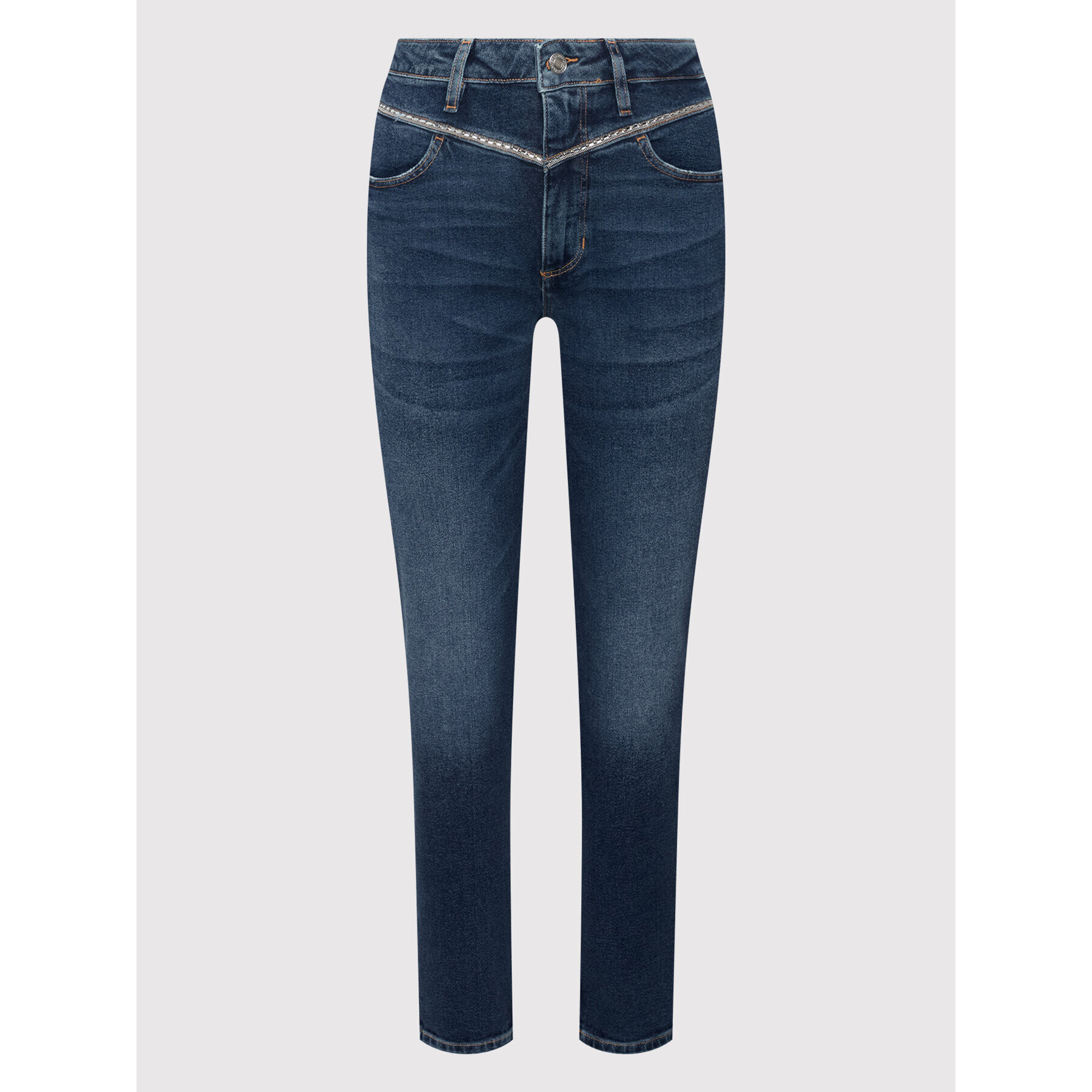 Guess Дънки W2YA62 D4PB9 Тъмносин Mom Fit - Pepit.bg