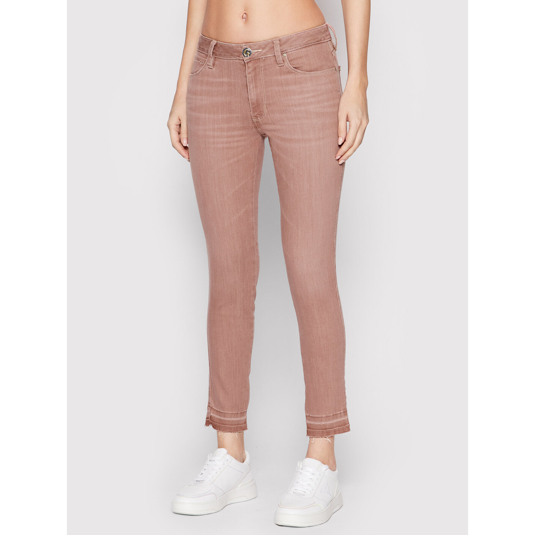 Guess Дънки W2YAJ3 D4PN2 Розов Skinny Fit - Pepit.bg