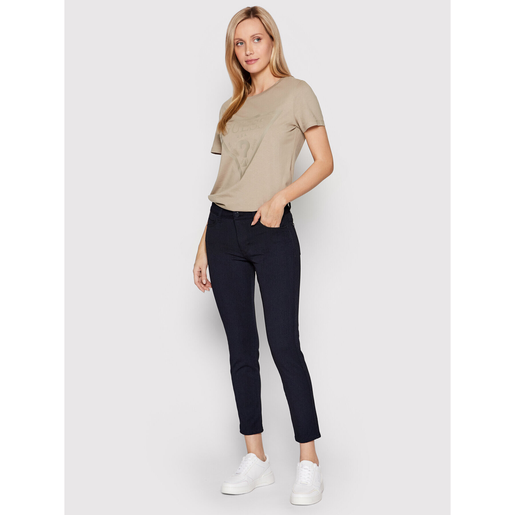 Guess Дънки W2YAJ3 D4PQ1 Тъмносин Skinny Fit - Pepit.bg