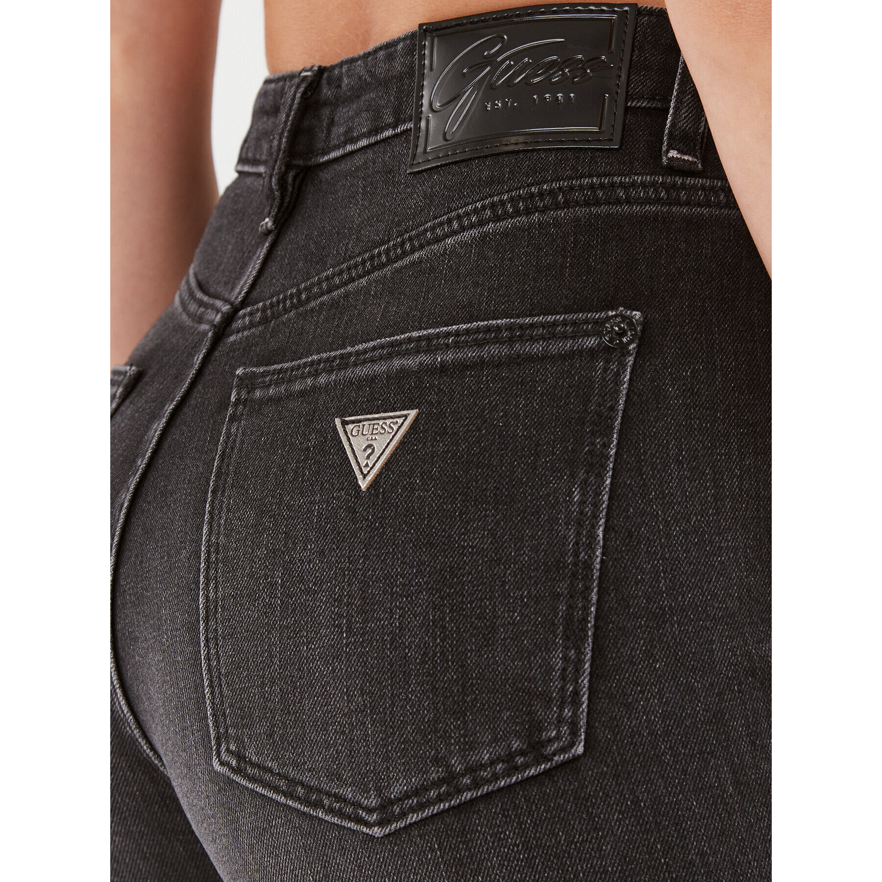 Guess Дънки W3BA21 D4QDA Син Mom Fit - Pepit.bg