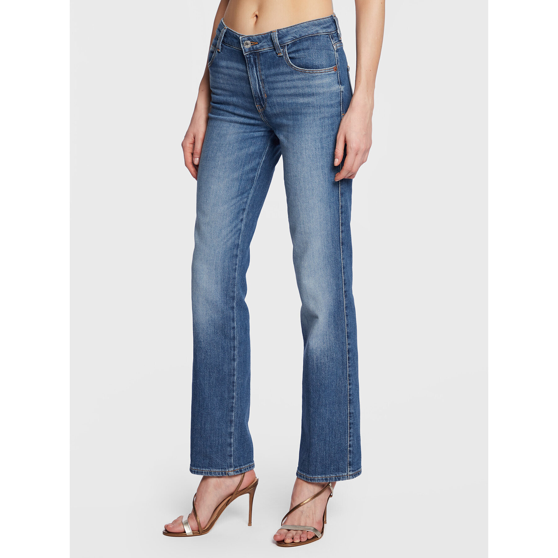 Guess Дънки W3RA15 D4WF1 Тъмносин Straight Fit - Pepit.bg