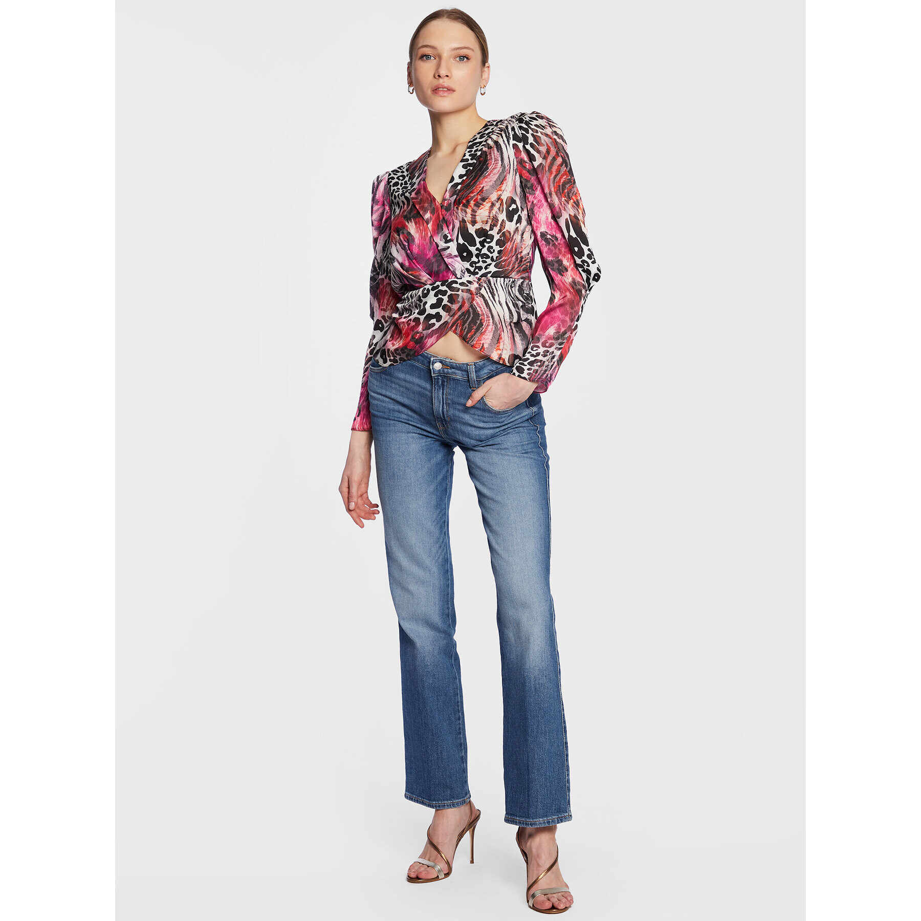 Guess Дънки W3RA15 D4WF1 Тъмносин Straight Fit - Pepit.bg
