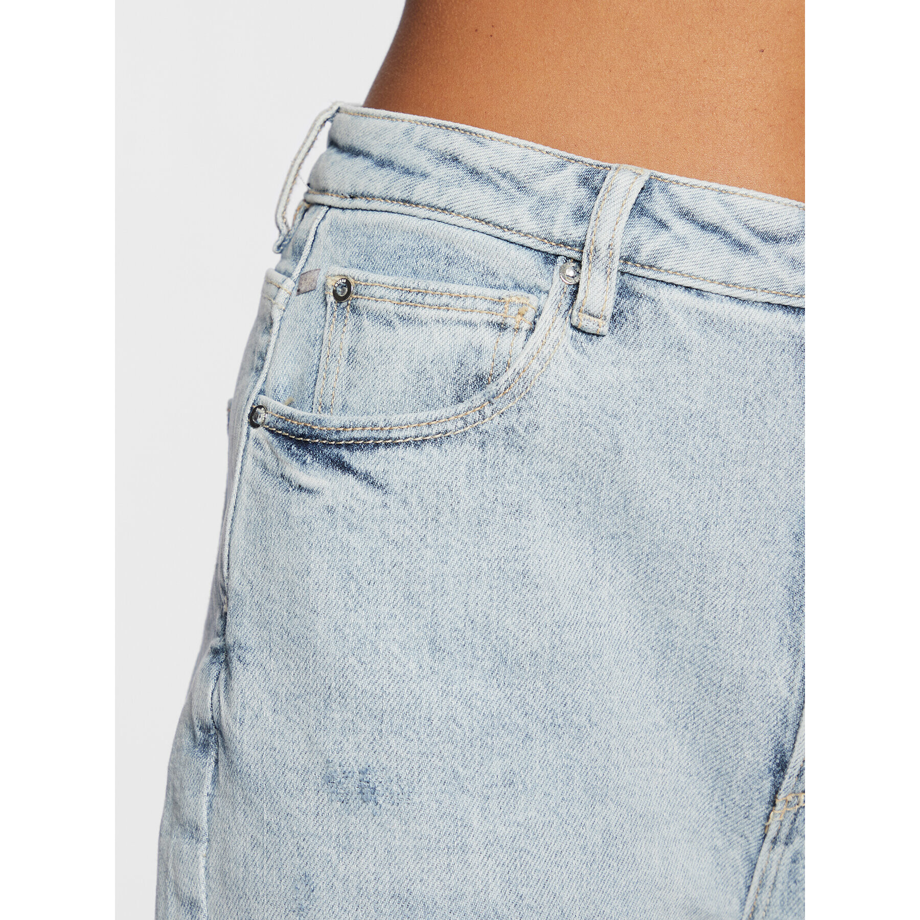 Guess Дънки W3RA21 D4WB1 Син Mom Fit - Pepit.bg