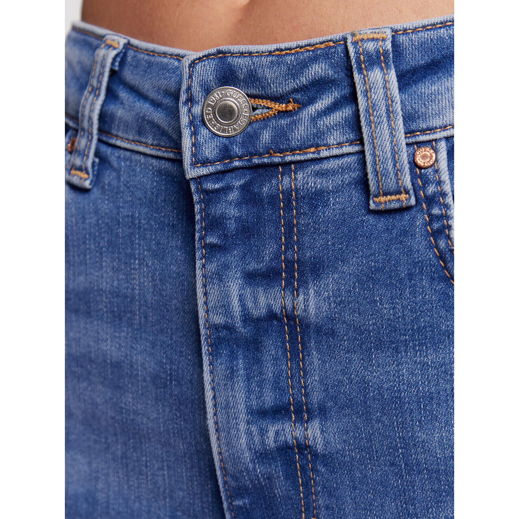 Guess Дънки W3RA26 D4W81 Син Skinny Fit - Pepit.bg