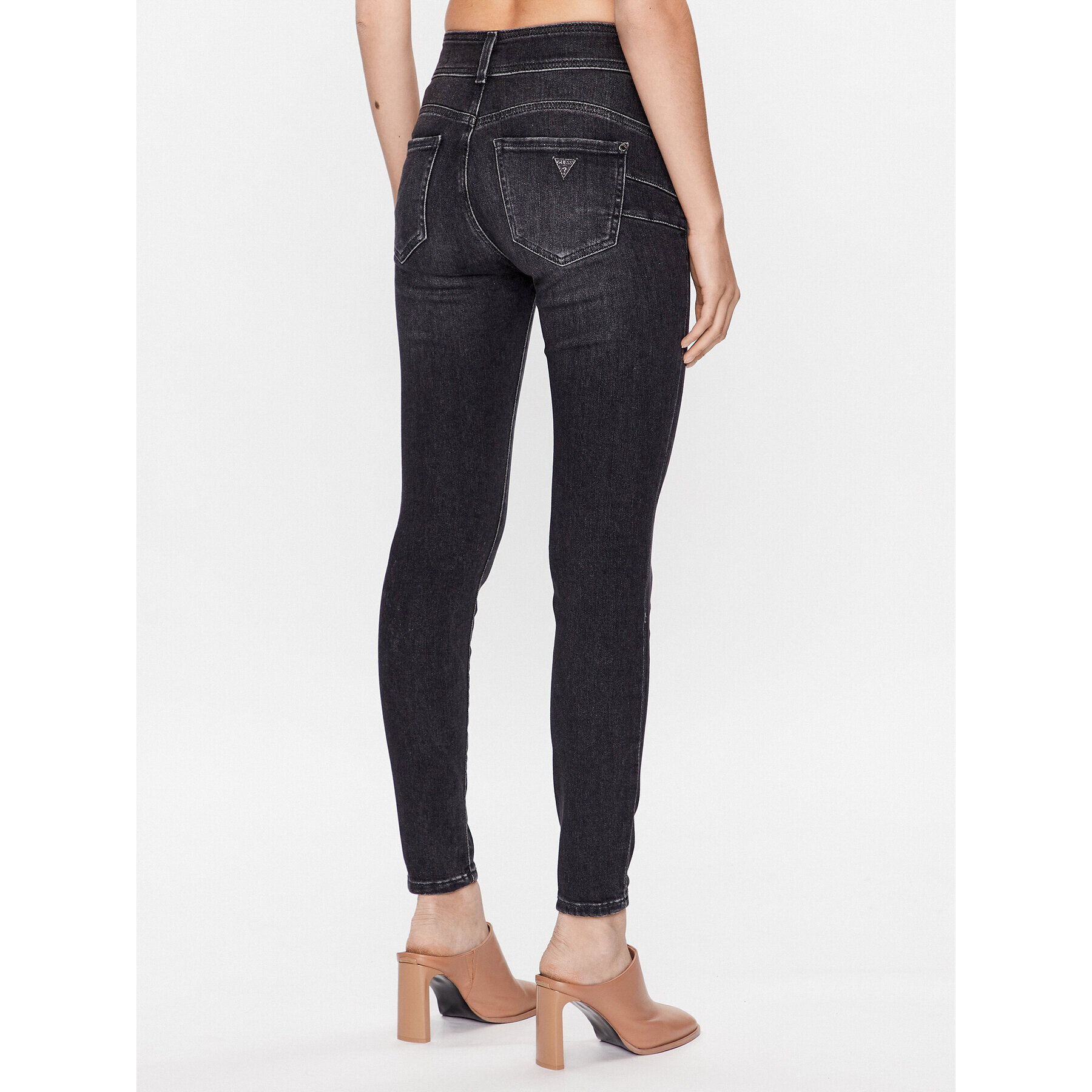 Guess Дънки W3YA35 D52T2 Черен Slim Fit - Pepit.bg