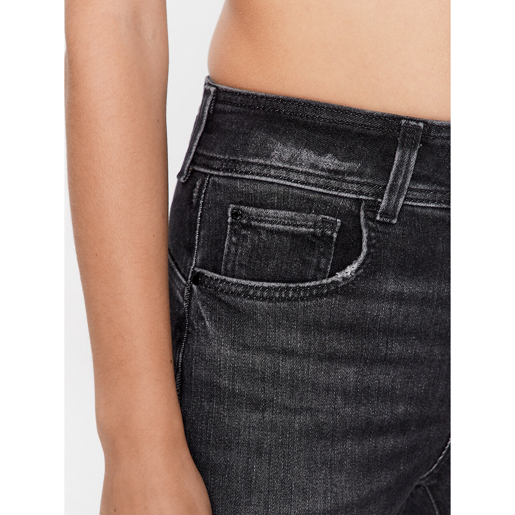 Guess Дънки W3YA35 D52T2 Черен Slim Fit - Pepit.bg