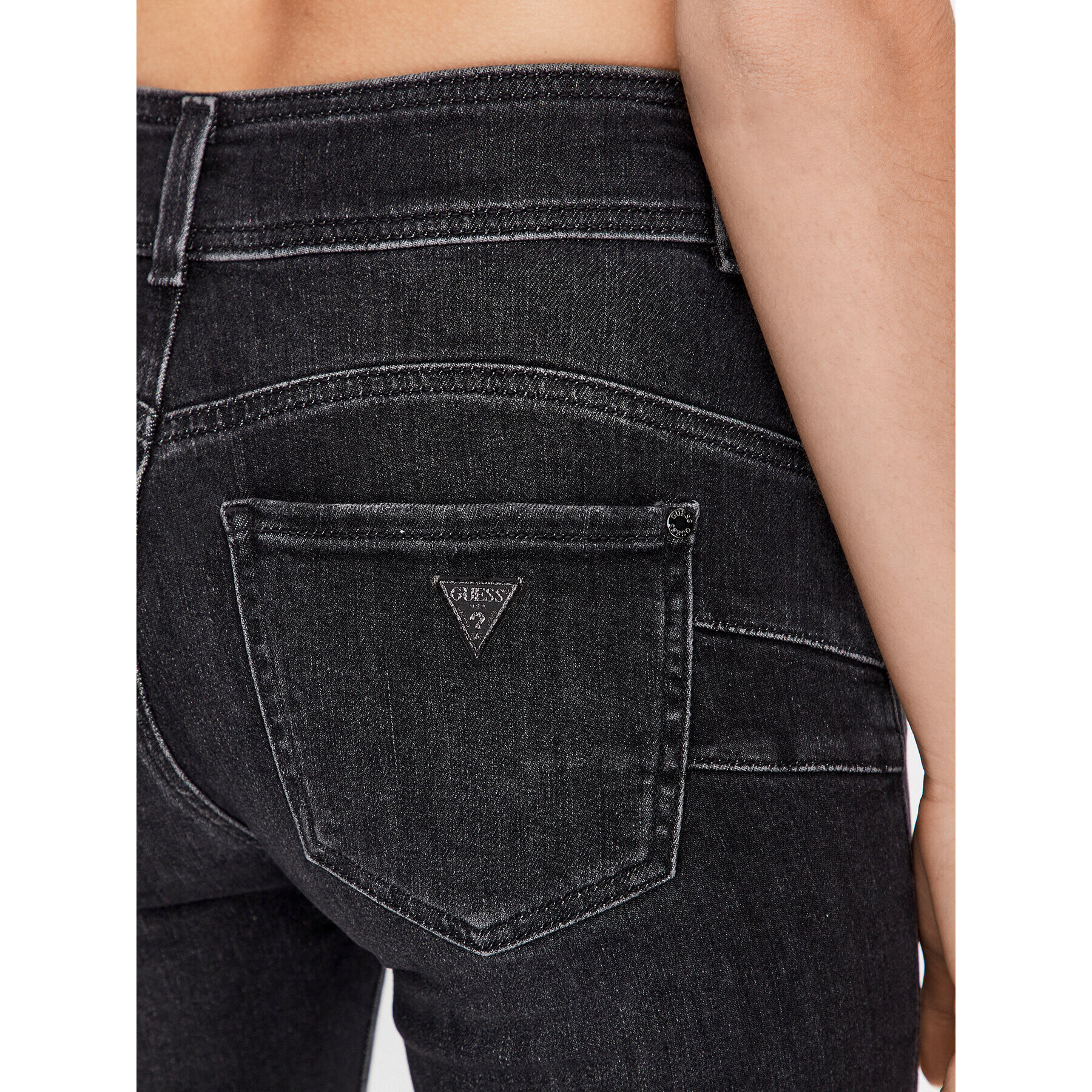 Guess Дънки W3YA35 D52T2 Черен Slim Fit - Pepit.bg