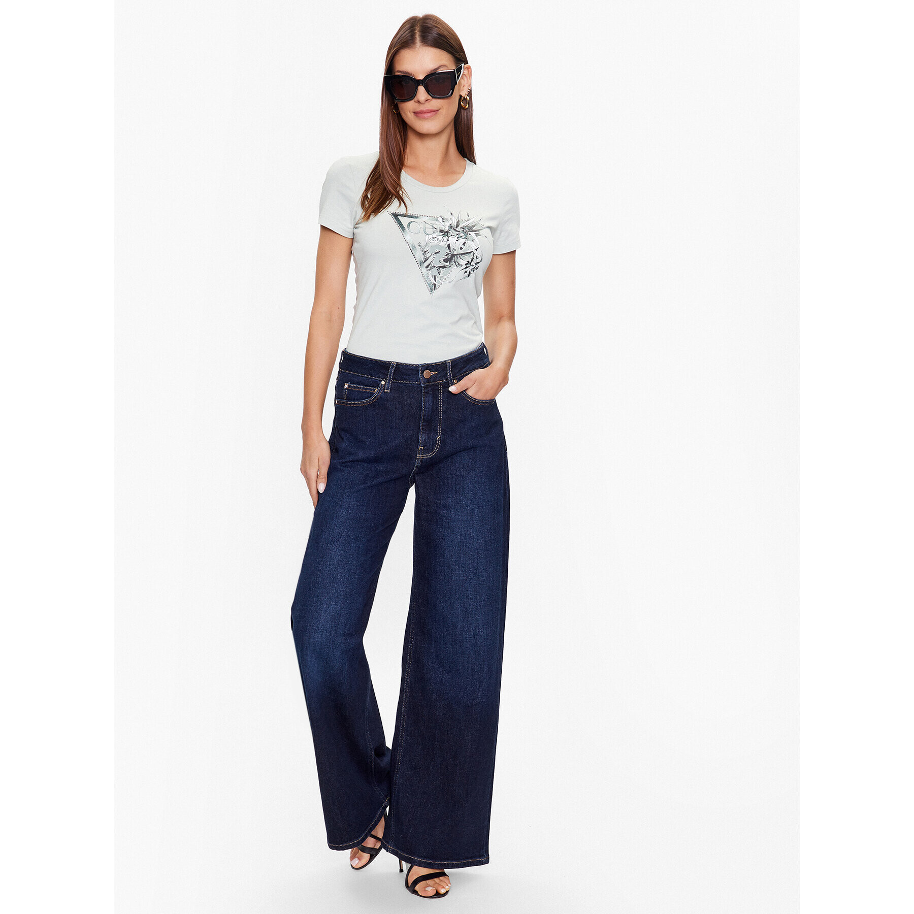 Guess Дънки W3YA82 D4U54 Тъмносин Relaxed Fit - Pepit.bg