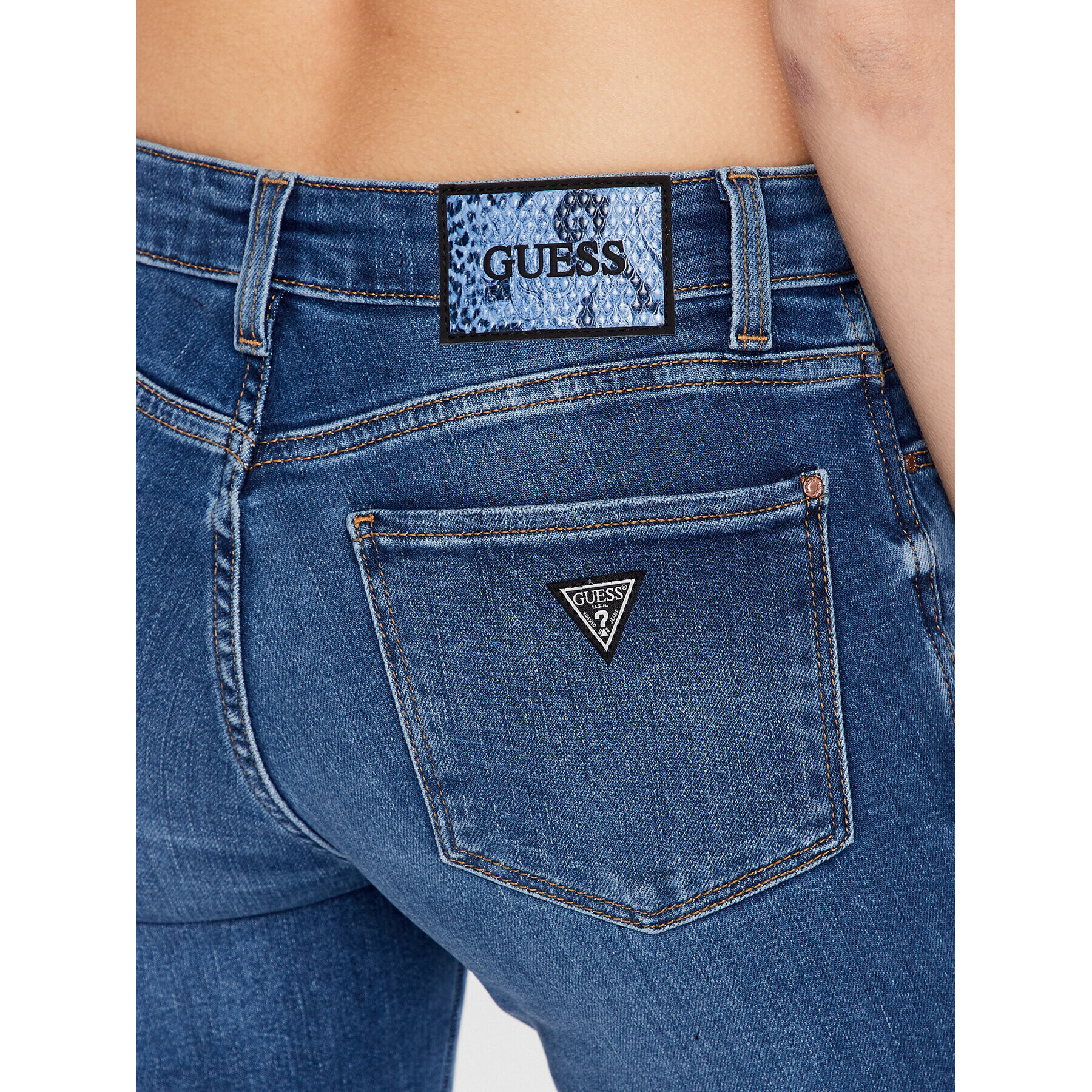 Guess Дънки W3YAJ3 D52Q2 Син Skinny Fit - Pepit.bg