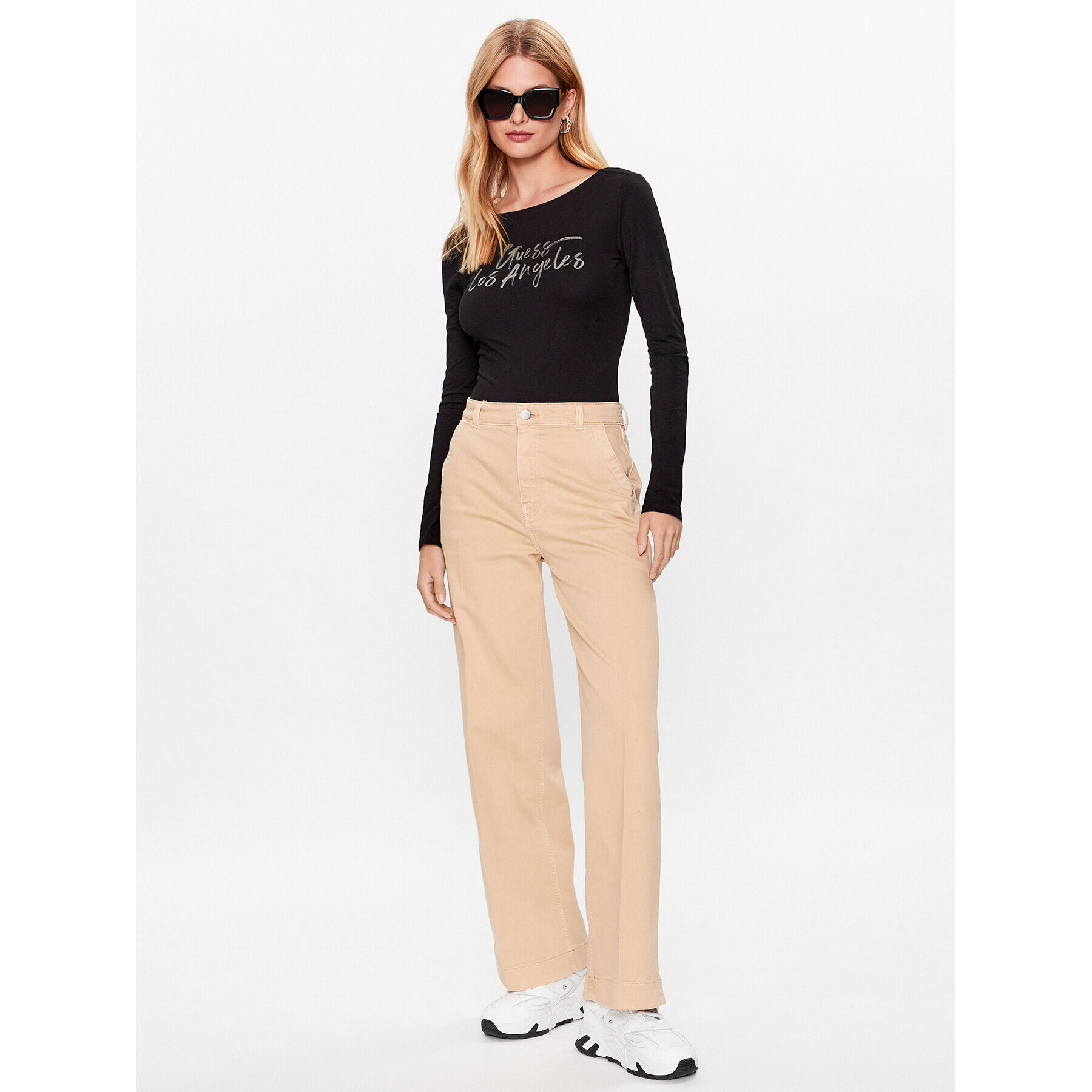 Guess Дънки W3YB27 WEQ74 Бежов Regular Fit - Pepit.bg