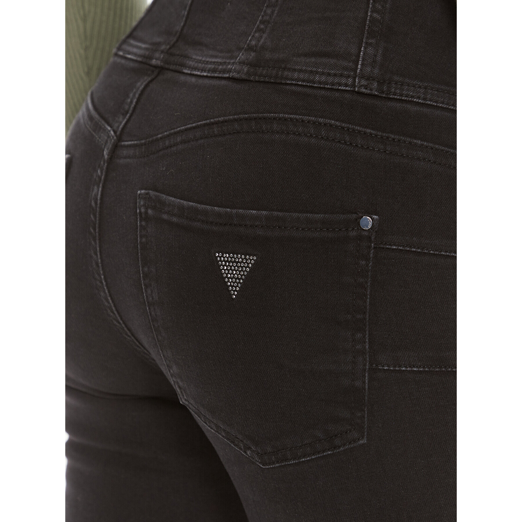 Guess Дънки W4RA0A D59I1 Черен Regular Fit - Pepit.bg