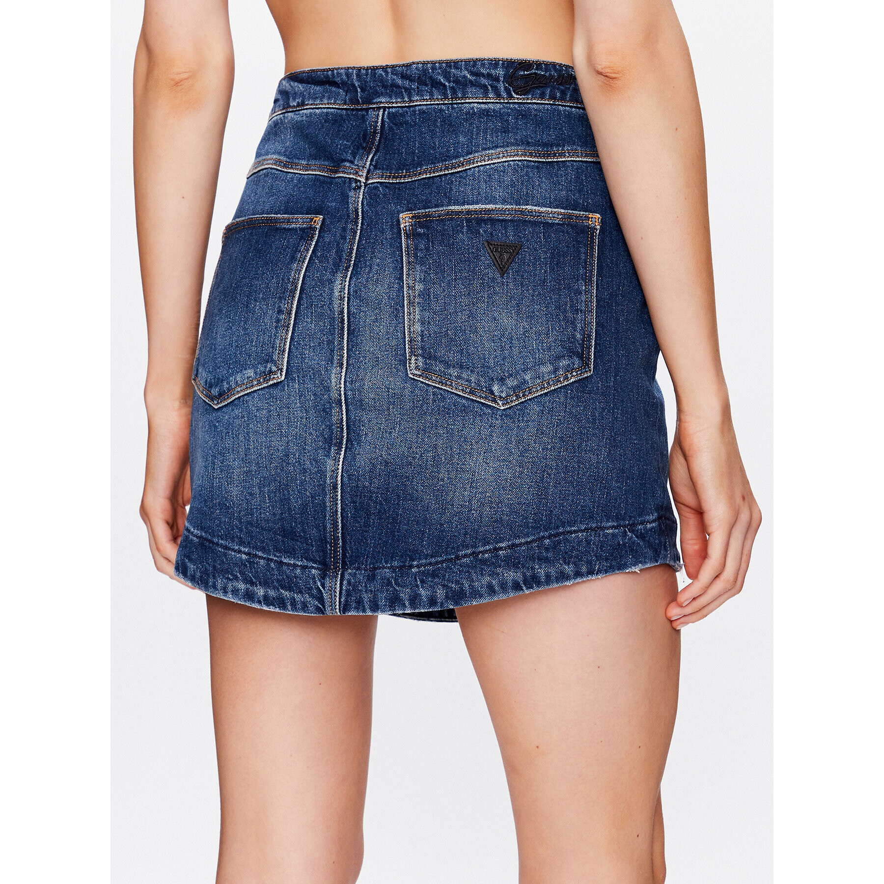 Guess Дънкова пола Jillian W3RD21 D4NHE Син Slim Fit - Pepit.bg