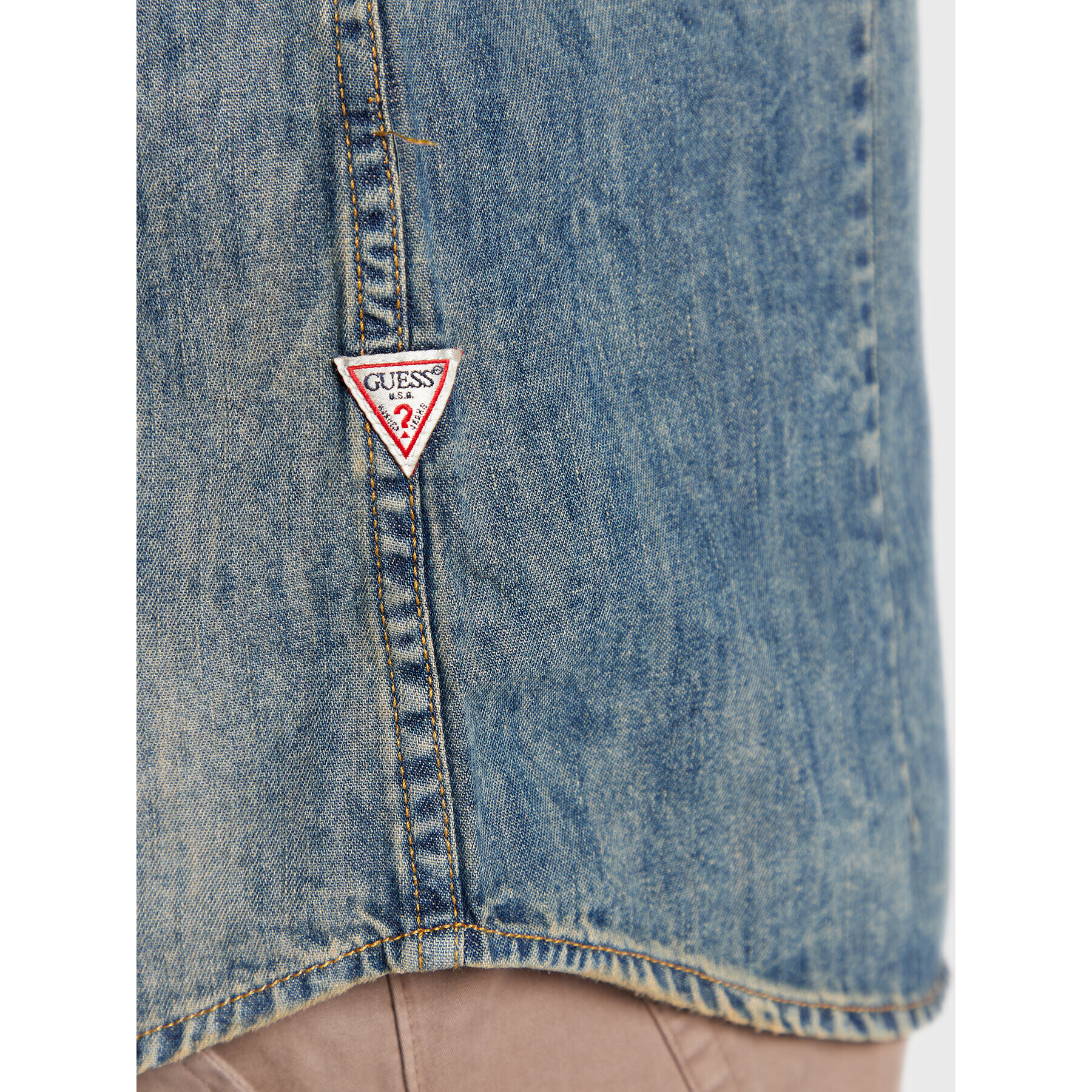 Guess дънкова риза M1BH02 D14LB Син Slim Fit - Pepit.bg