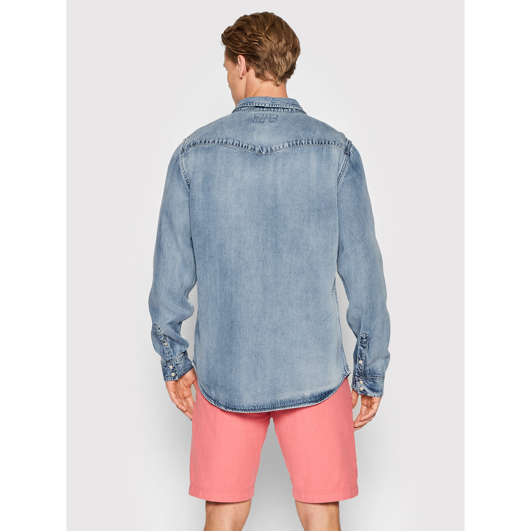 Guess дънкова риза M2GH13 D4N60 Син Regular Fit - Pepit.bg