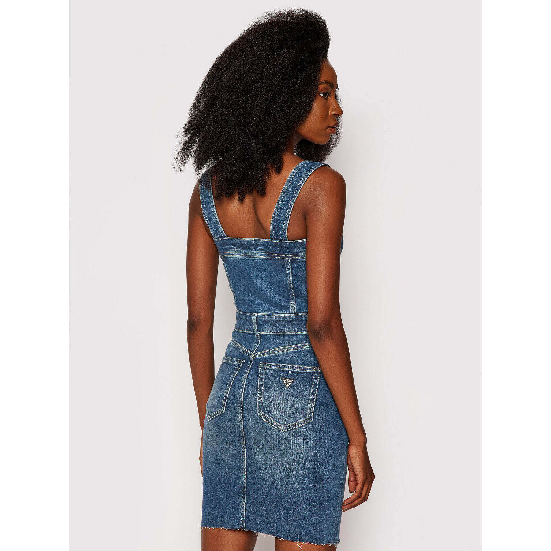 Guess Дънкова рокля Eim W1YK33 D46X7 Син Slim Fit - Pepit.bg