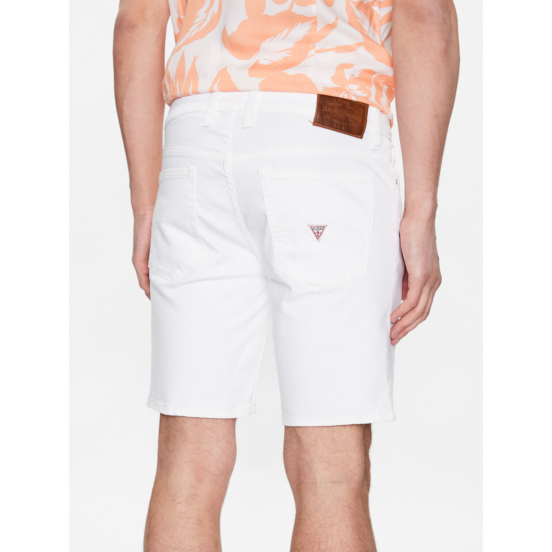 Guess Дънкови шорти Angels M3GD03 D4Z91 Бял Slim Fit - Pepit.bg