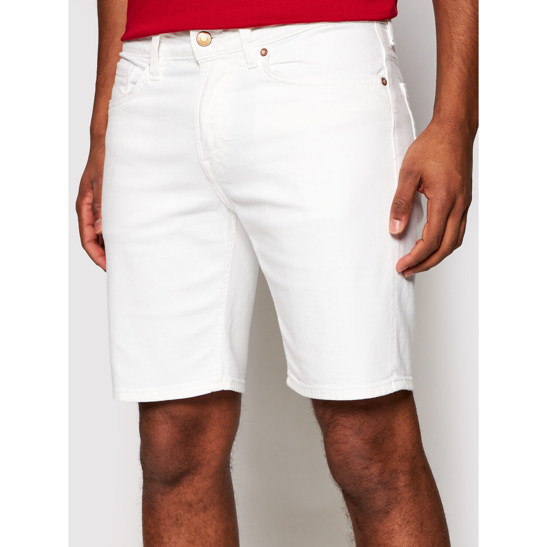 Guess Дънкови шорти M1GD03 D4CK1 Бял Regular Fit - Pepit.bg