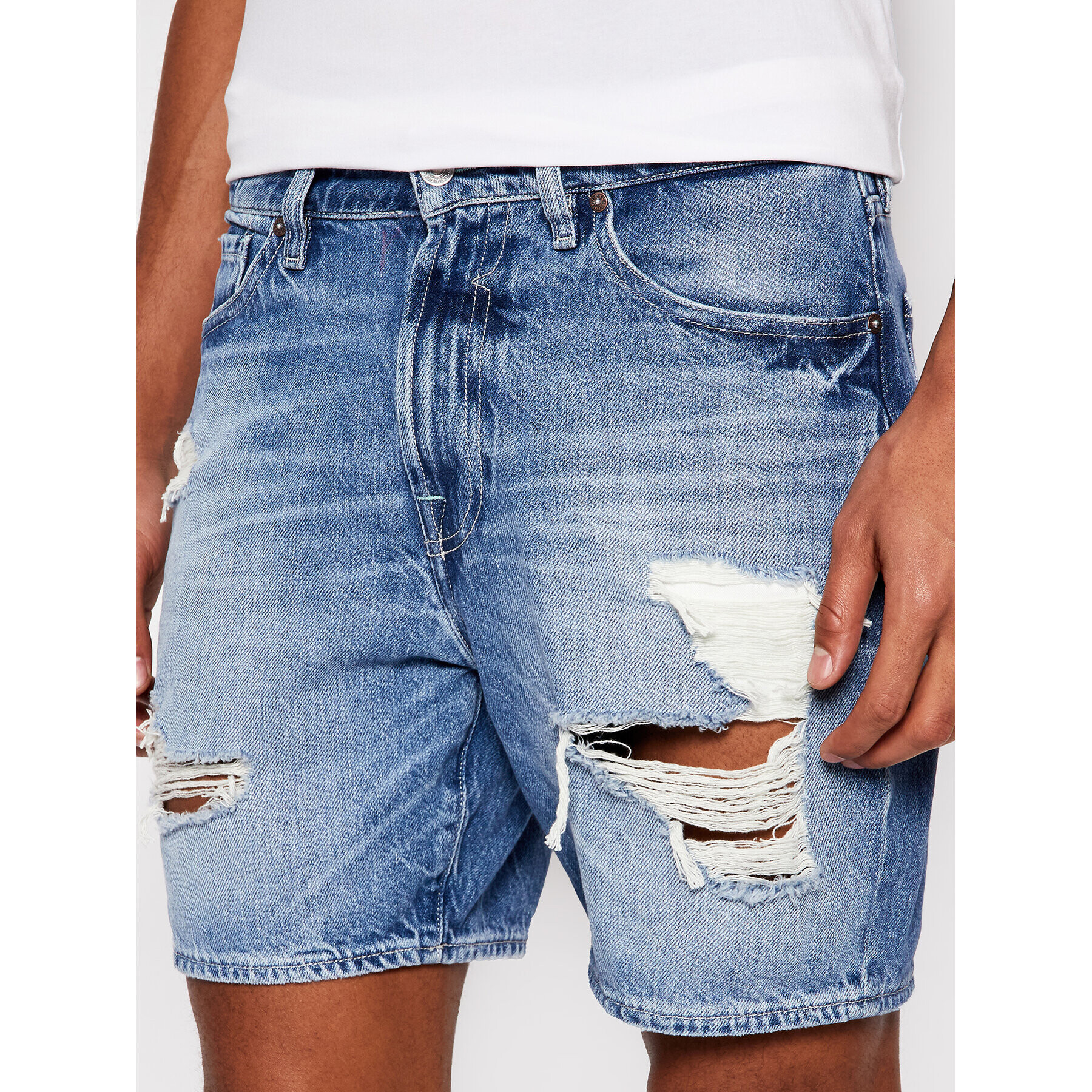 Guess Дънкови шорти M1GD10 D3ZJ5 Син Regular Fit - Pepit.bg