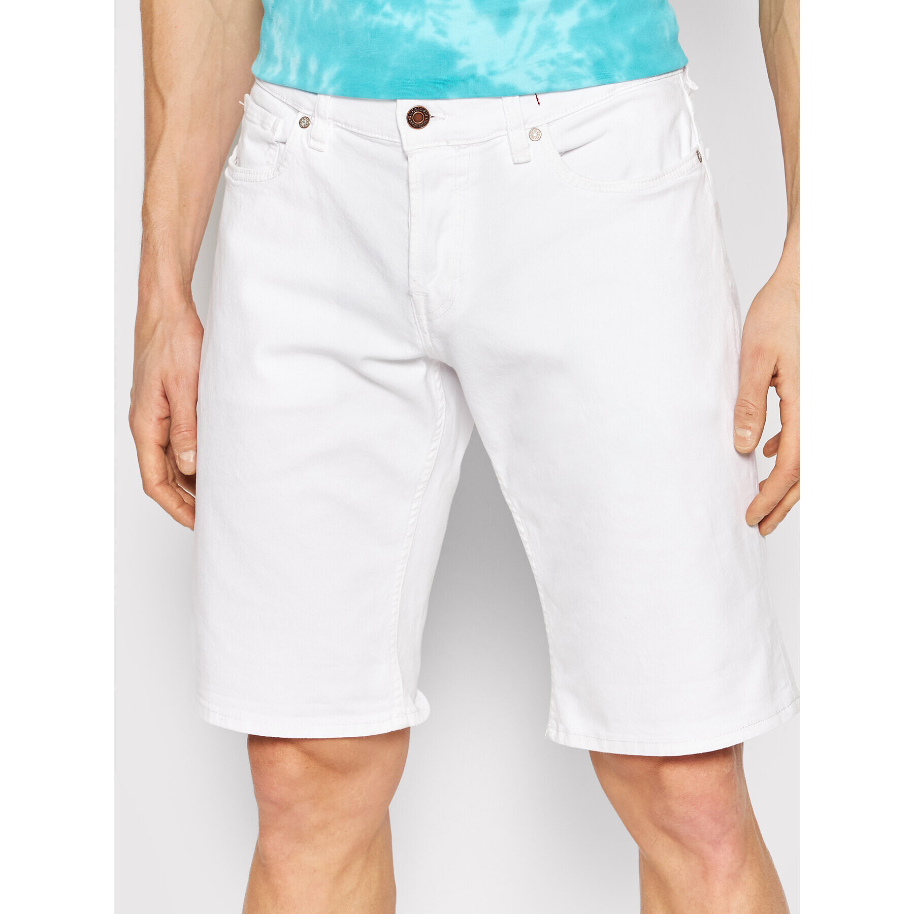 Guess Дънкови шорти M2GD01 D4MJ1 Бял Regular Fit - Pepit.bg