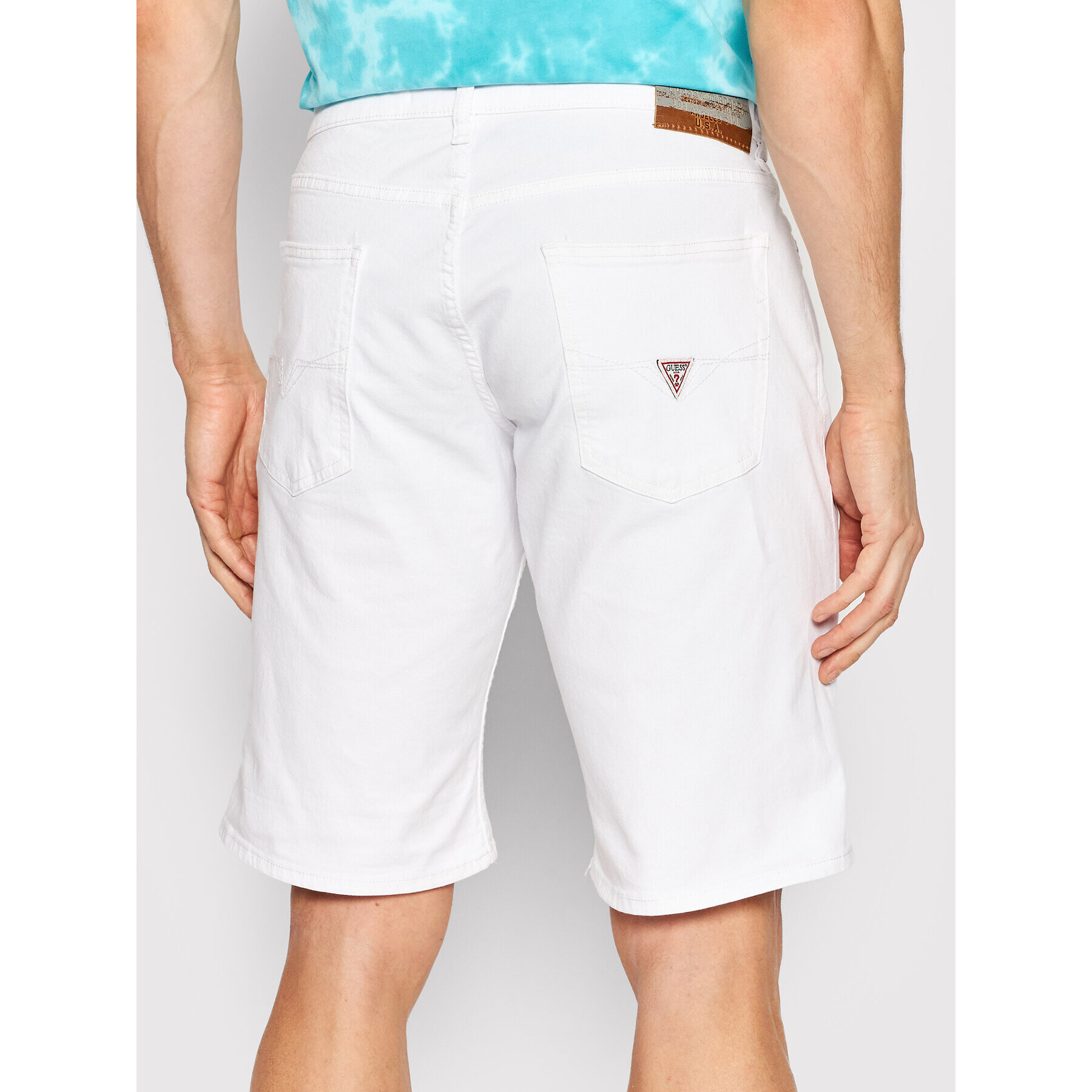 Guess Дънкови шорти M2GD01 D4MJ1 Бял Regular Fit - Pepit.bg
