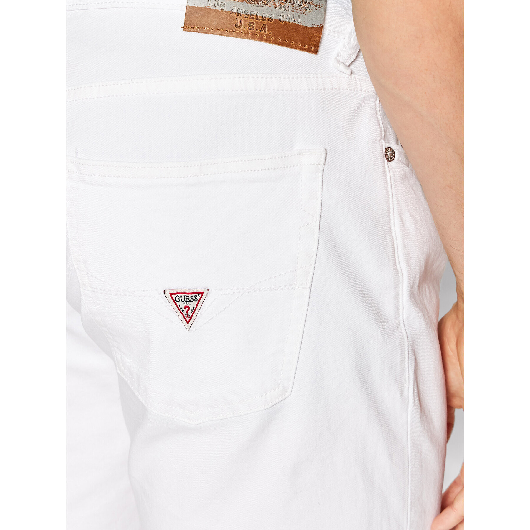 Guess Дънкови шорти M2GD01 D4MJ1 Бял Regular Fit - Pepit.bg