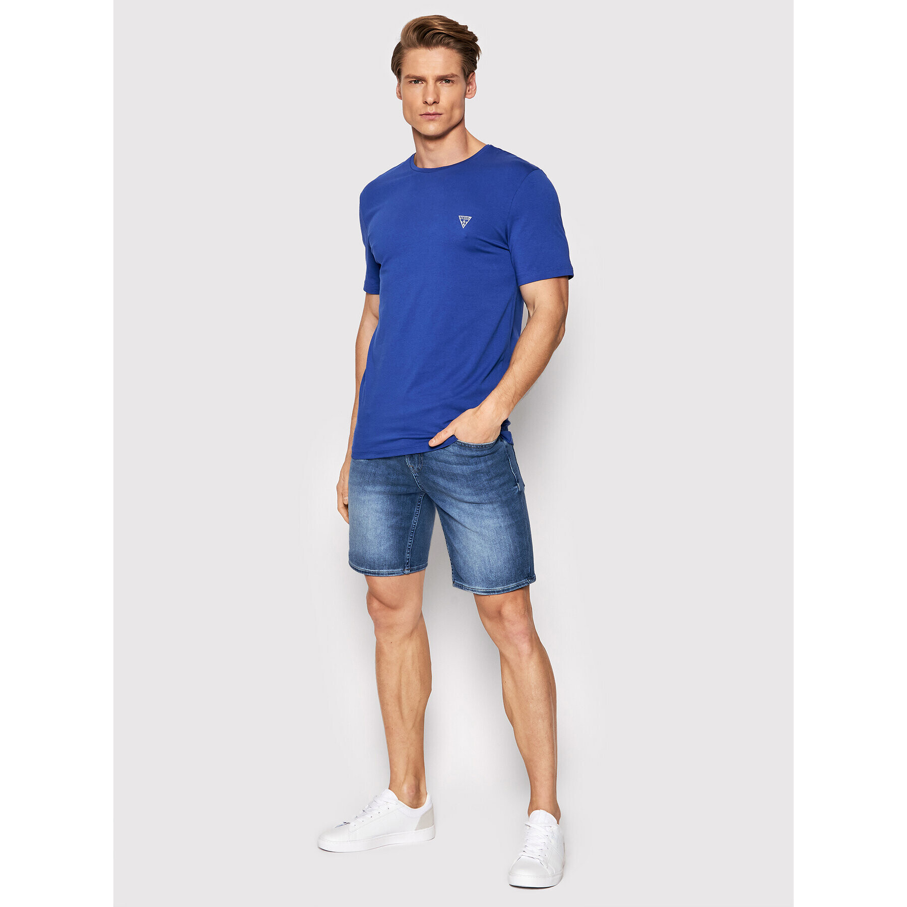 Guess Дънкови шорти M2GD03 D4GV6 Син Regular Fit - Pepit.bg