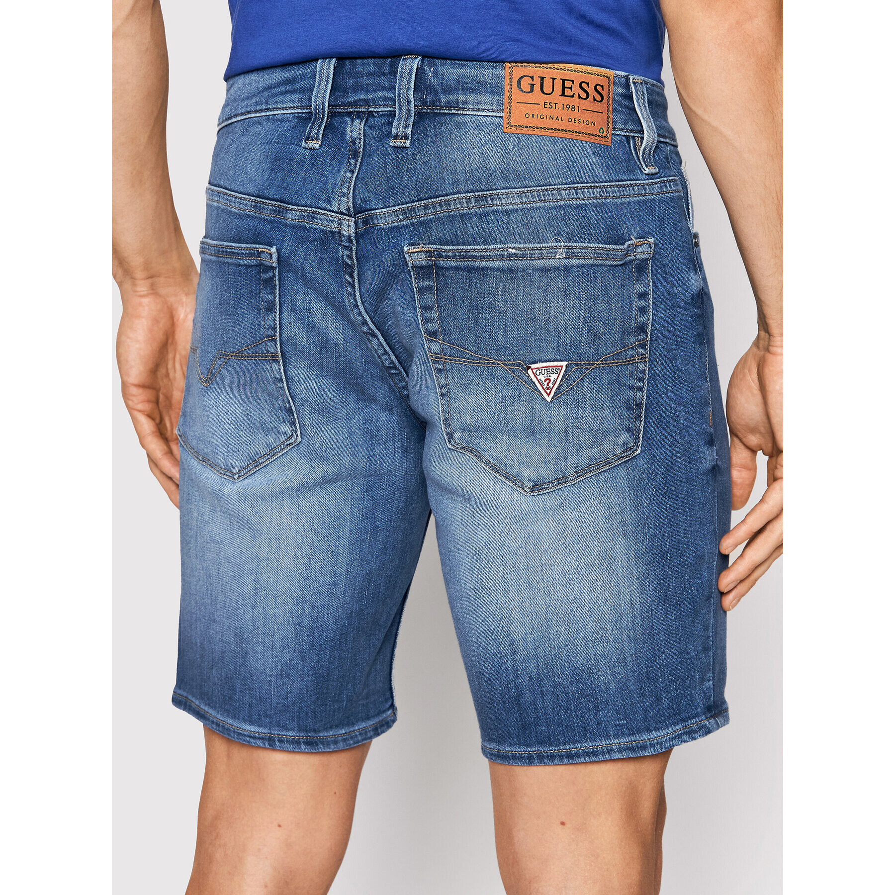 Guess Дънкови шорти M2GD03 D4GV6 Син Regular Fit - Pepit.bg