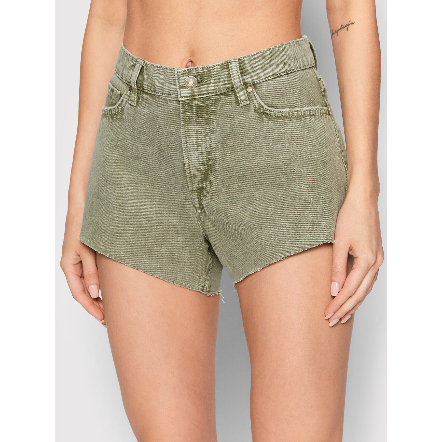 Guess Дънкови шорти Manila W2GD00 D4MO1 Зелен Regular Fit - Pepit.bg