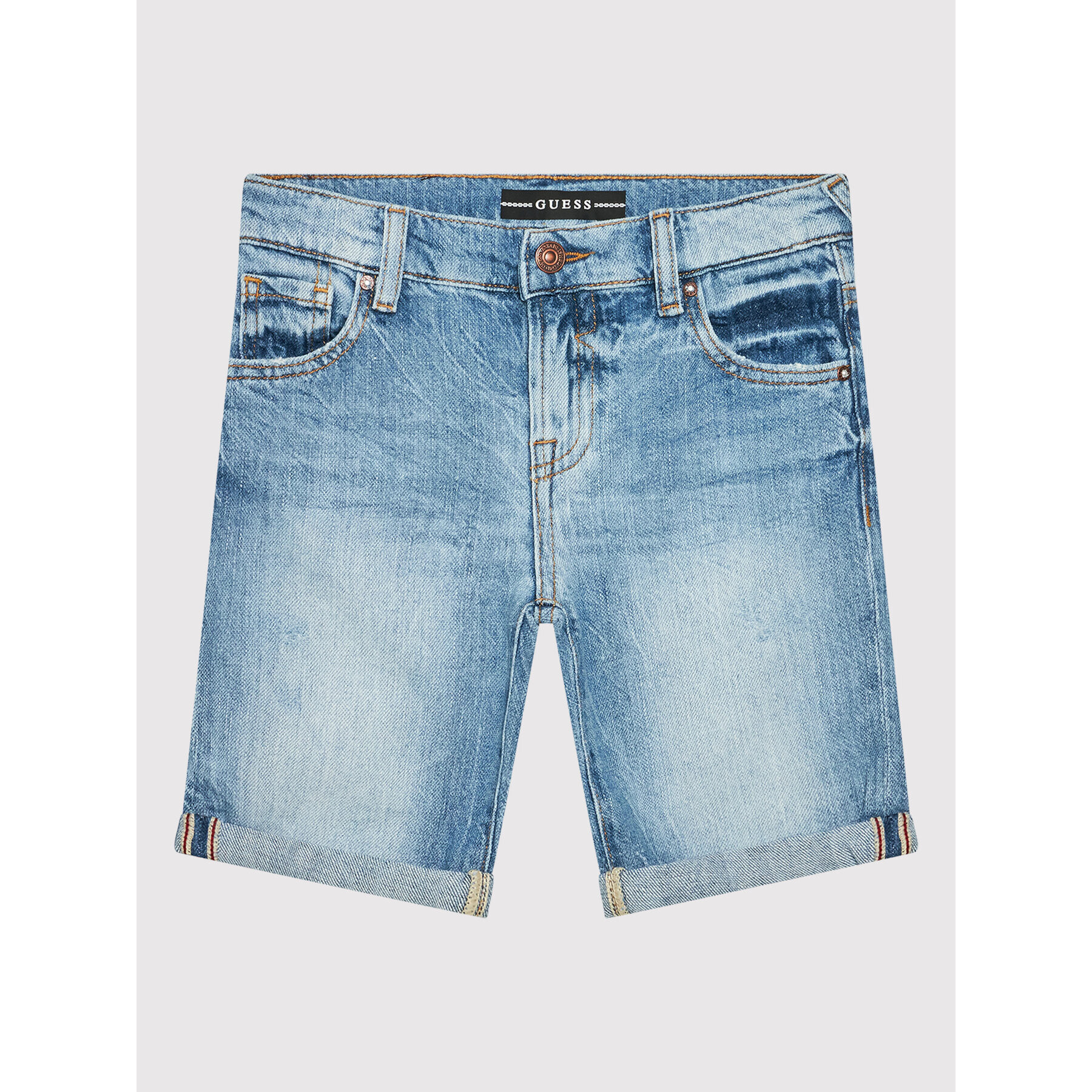 Guess Дънкови шорти N2GD01 D4MI2 Син Regular Fit - Pepit.bg