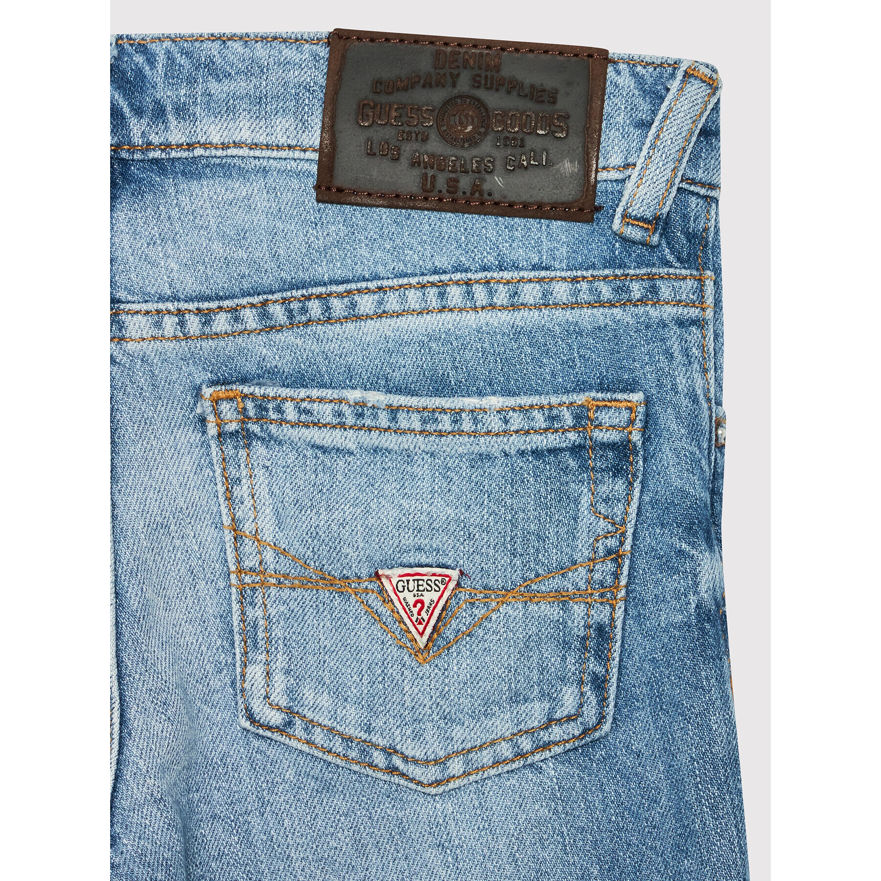 Guess Дънкови шорти N2GD01 D4MI2 Син Regular Fit - Pepit.bg
