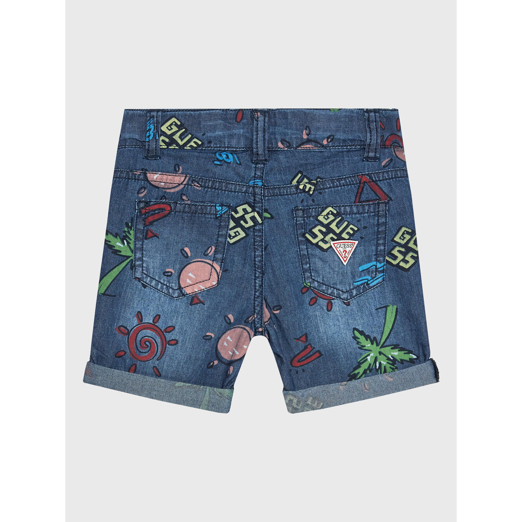 Guess Дънкови шорти N3GD07 WFGE0 Син Regular Fit - Pepit.bg