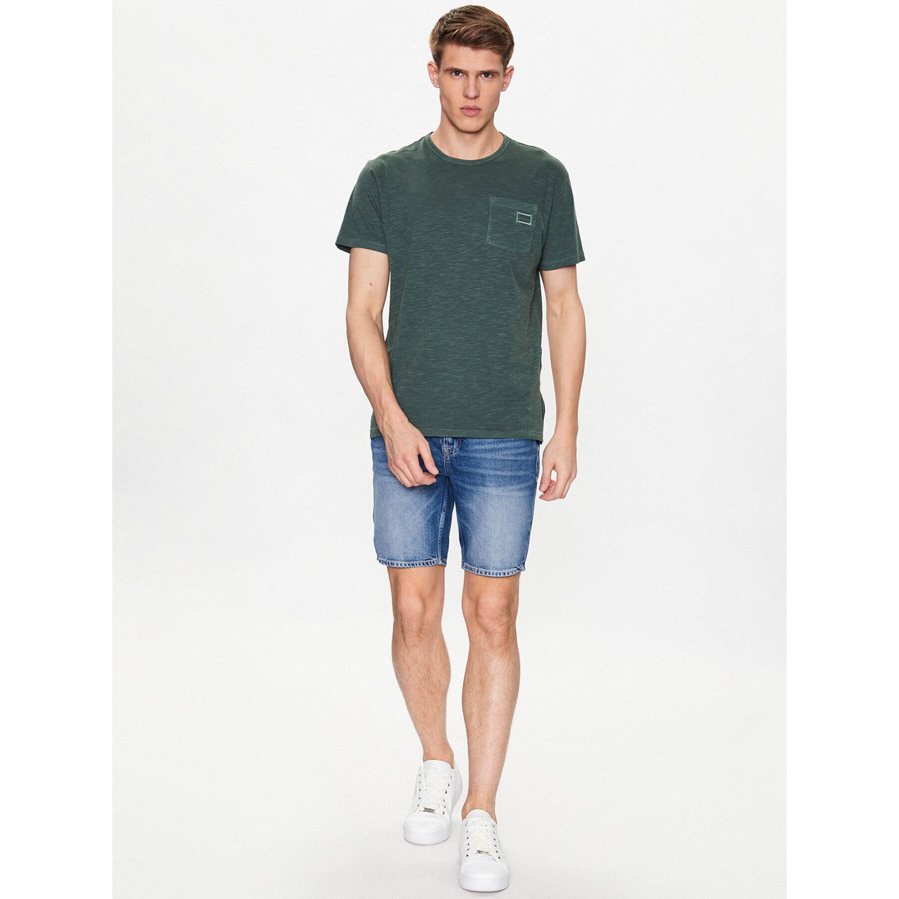 Guess Дънкови шорти Rodeo M3GD27 D4T9G Тъмносин Regular Fit - Pepit.bg