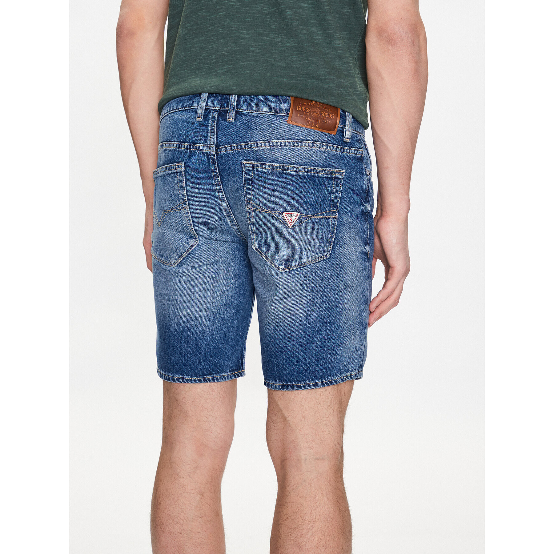 Guess Дънкови шорти Rodeo M3GD27 D4T9G Тъмносин Regular Fit - Pepit.bg
